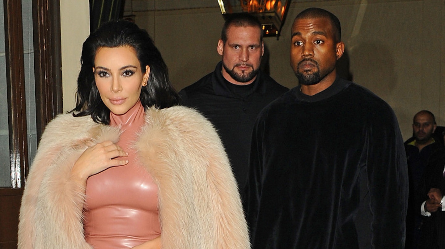 Kanye with wife Kim Kardashian