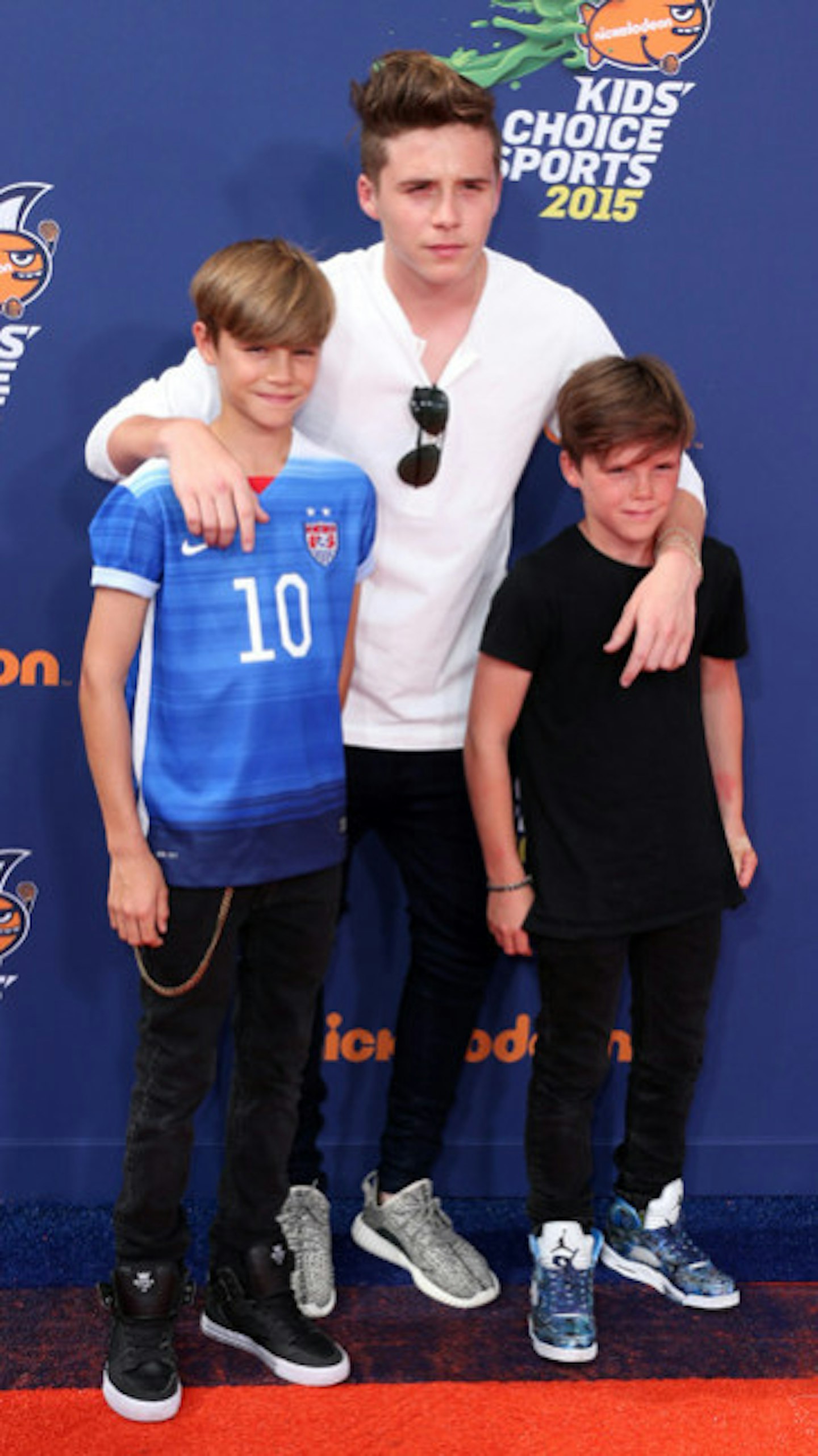 Brooklyn with younger brothers Romeo and Cruz