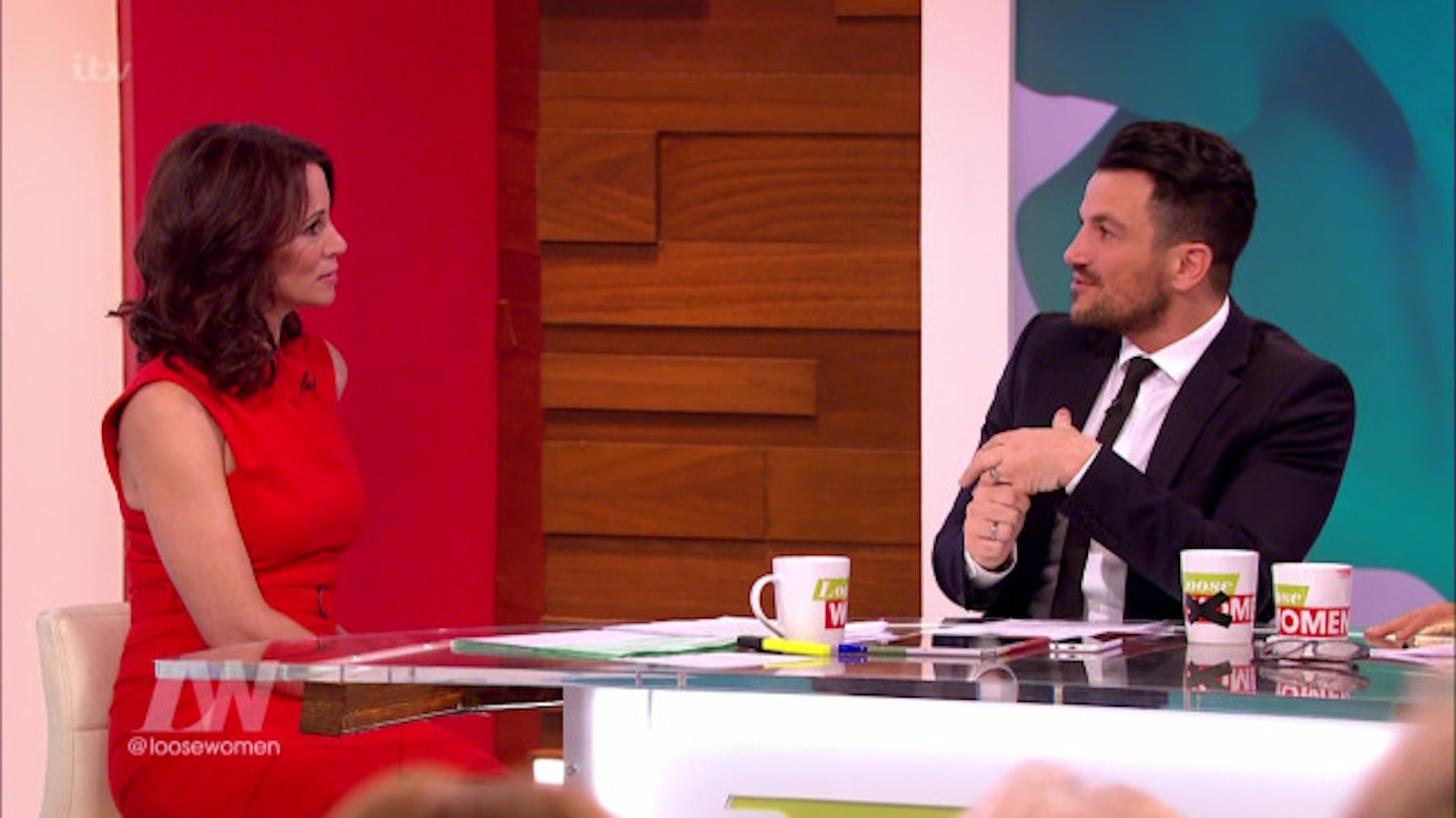 Andrea McLean and Peter Andre on ITV's Loose Women
