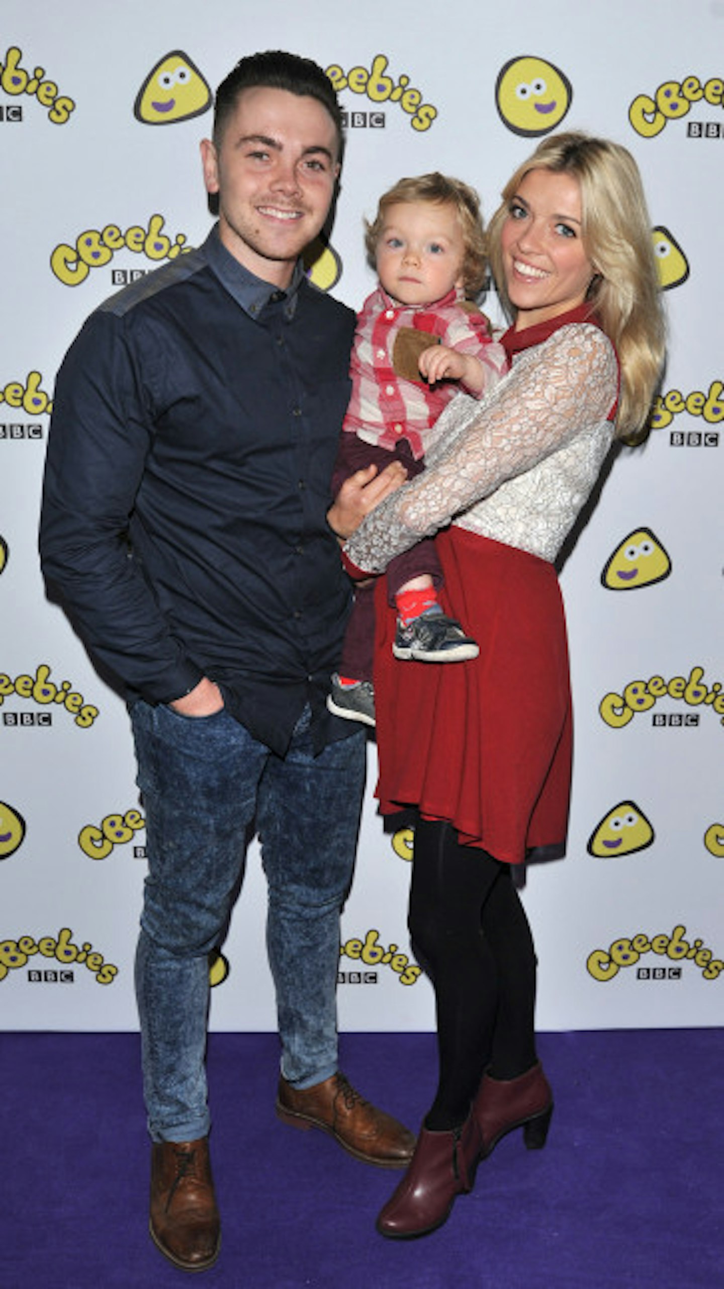 Ray Quinn, Emma Stephens, and their son, Harry.