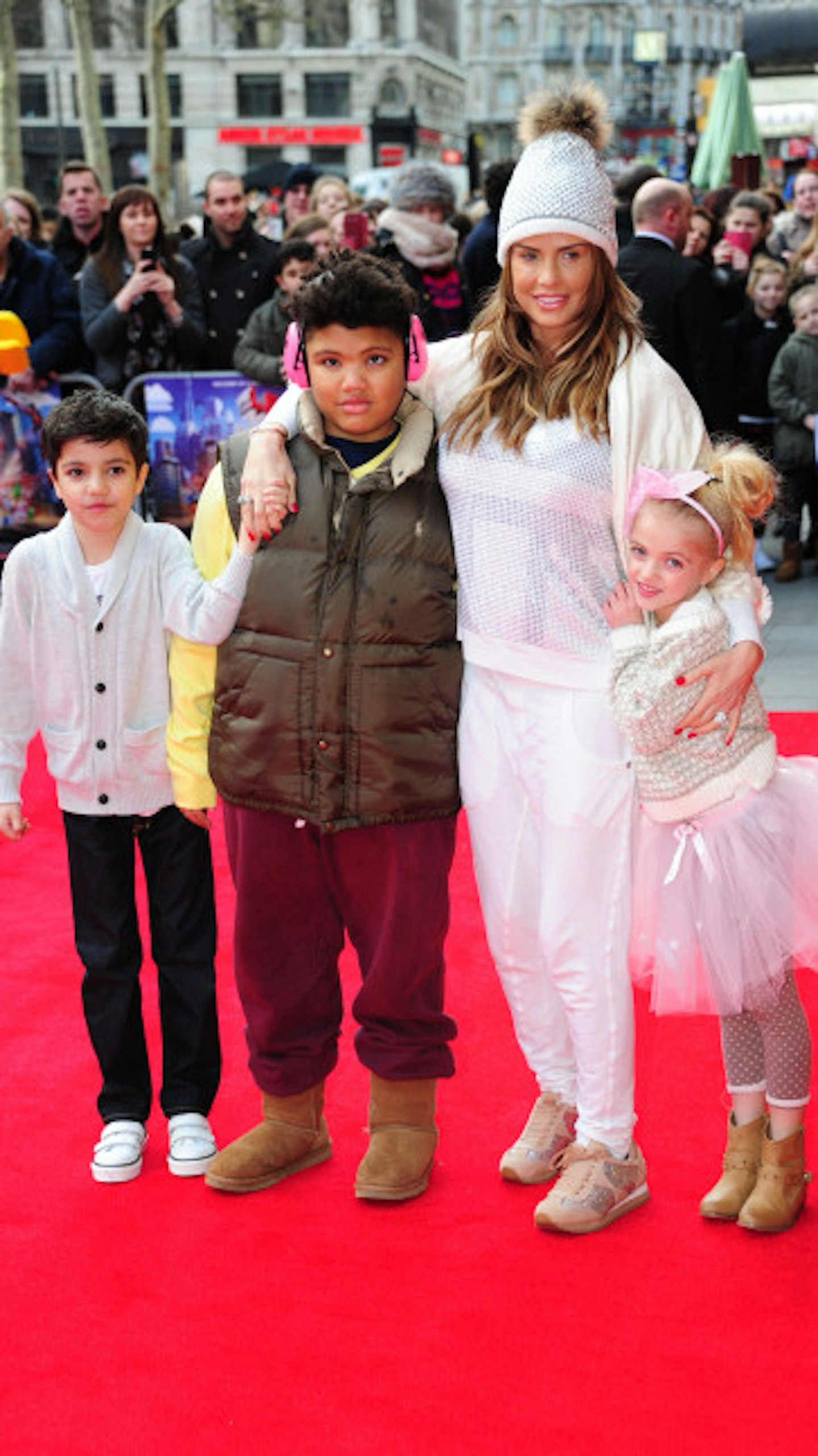 Katie Price with Harvey, Princess and Junior