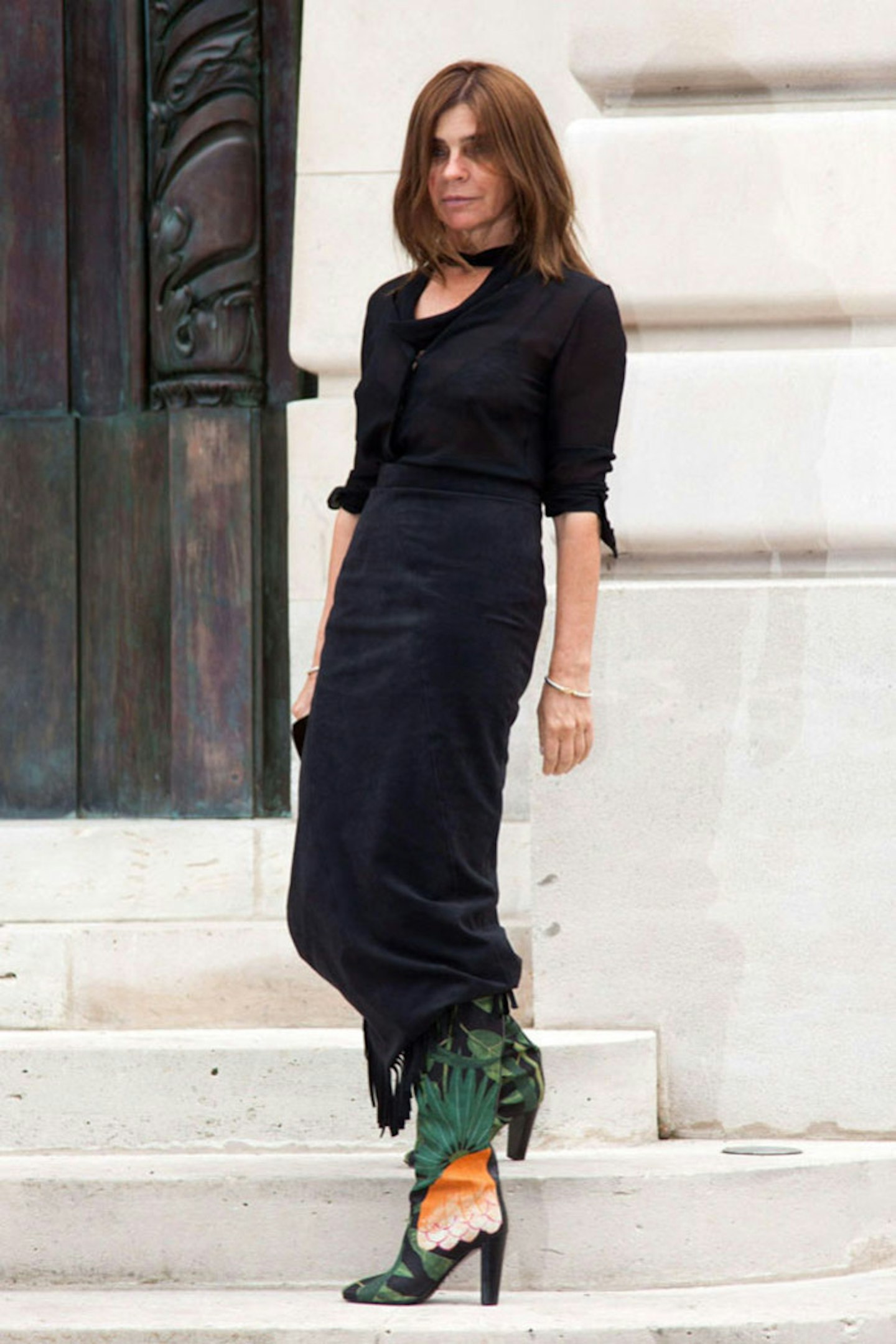 Carine Roitfeld at the Versace show