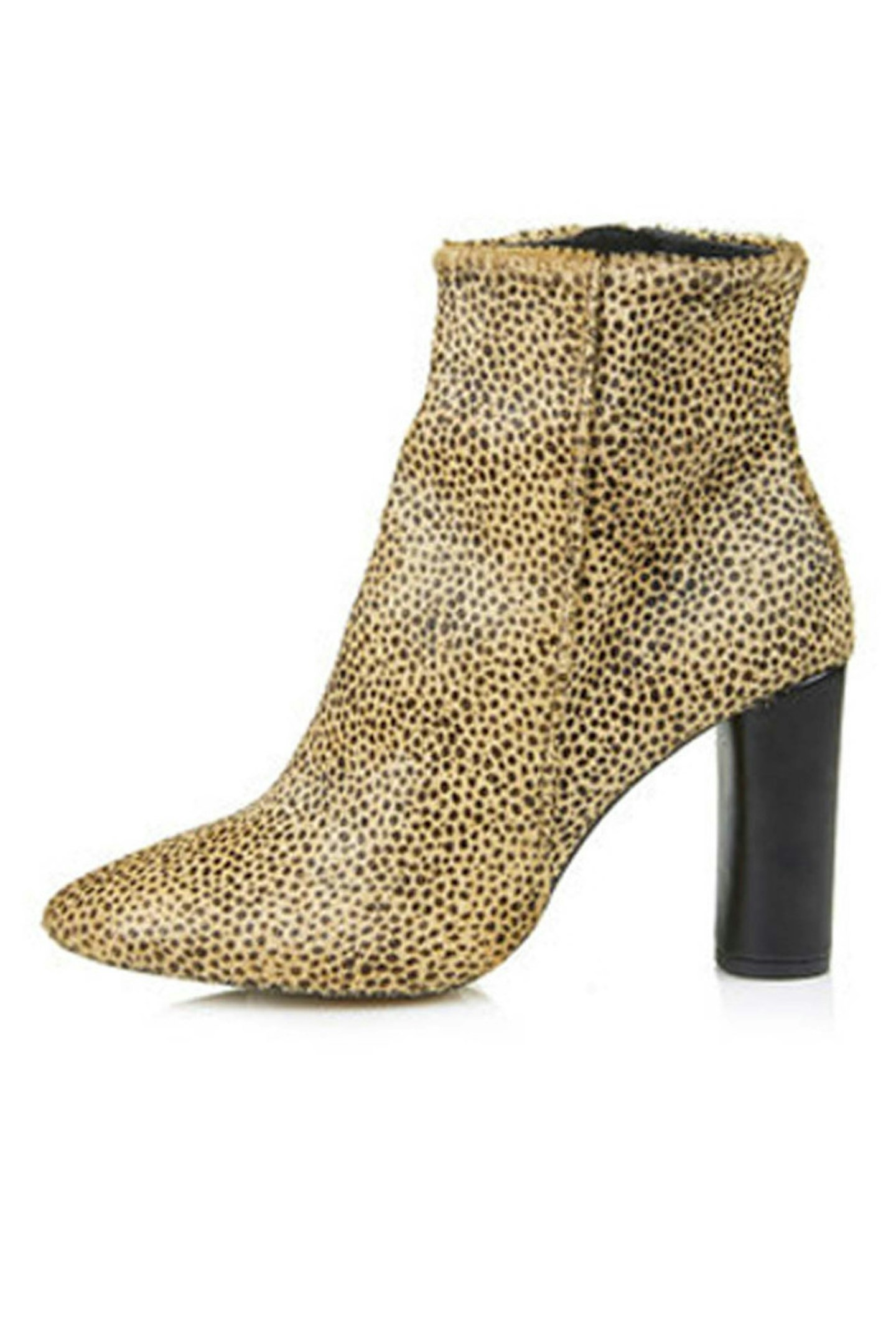 39. Leopard print heeled boots, £82, Topshop