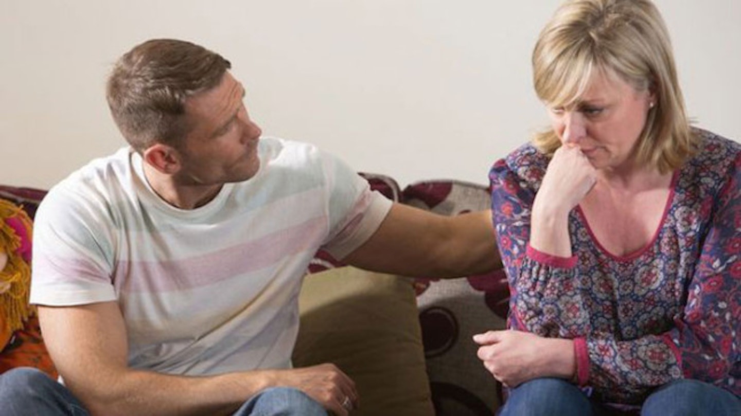 Christian comforts Jane as she reveals she can't face attending Lucy Beale's funeral