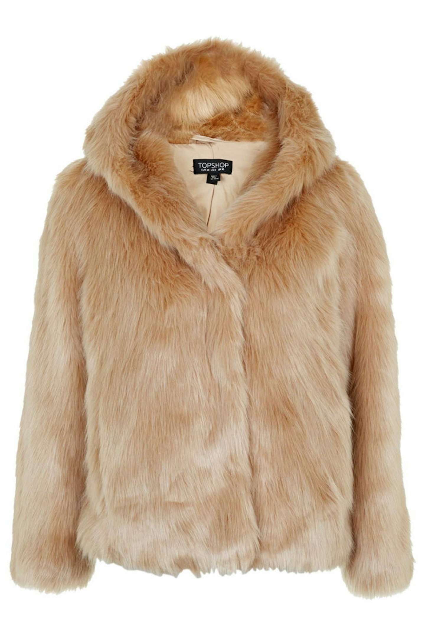 Topshop Luxe Faux Fur Hooded Coat