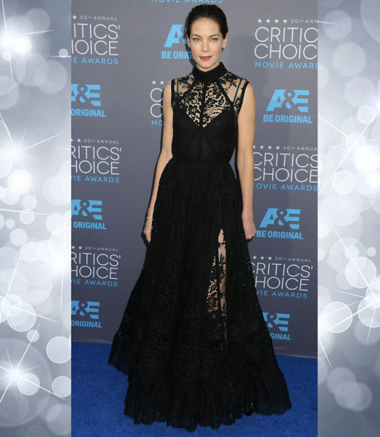 critics-choice-awards-outfits-michelle-monaghan-black-lace-dress