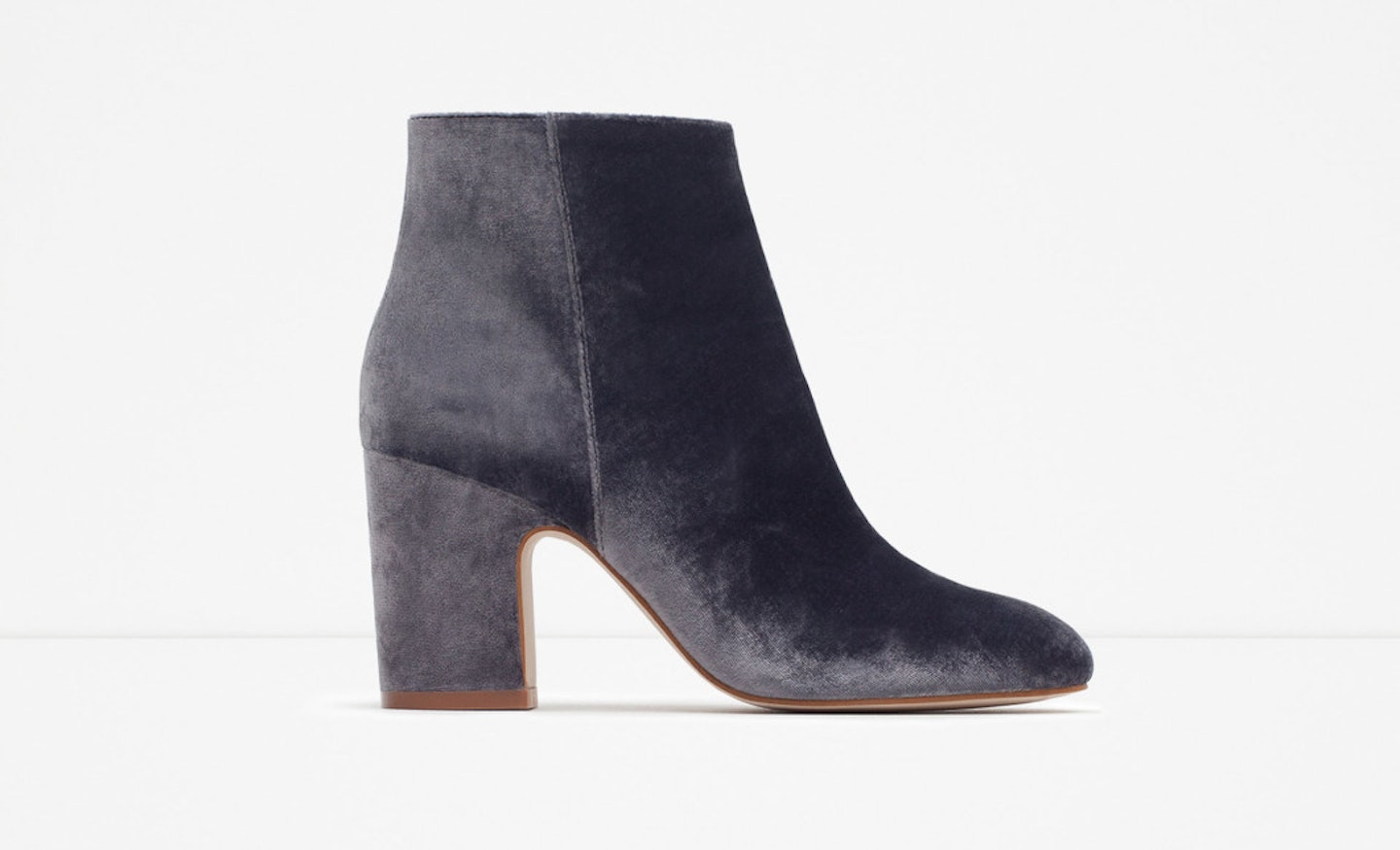 Zara Velvet Heeled Boots, £59.99
