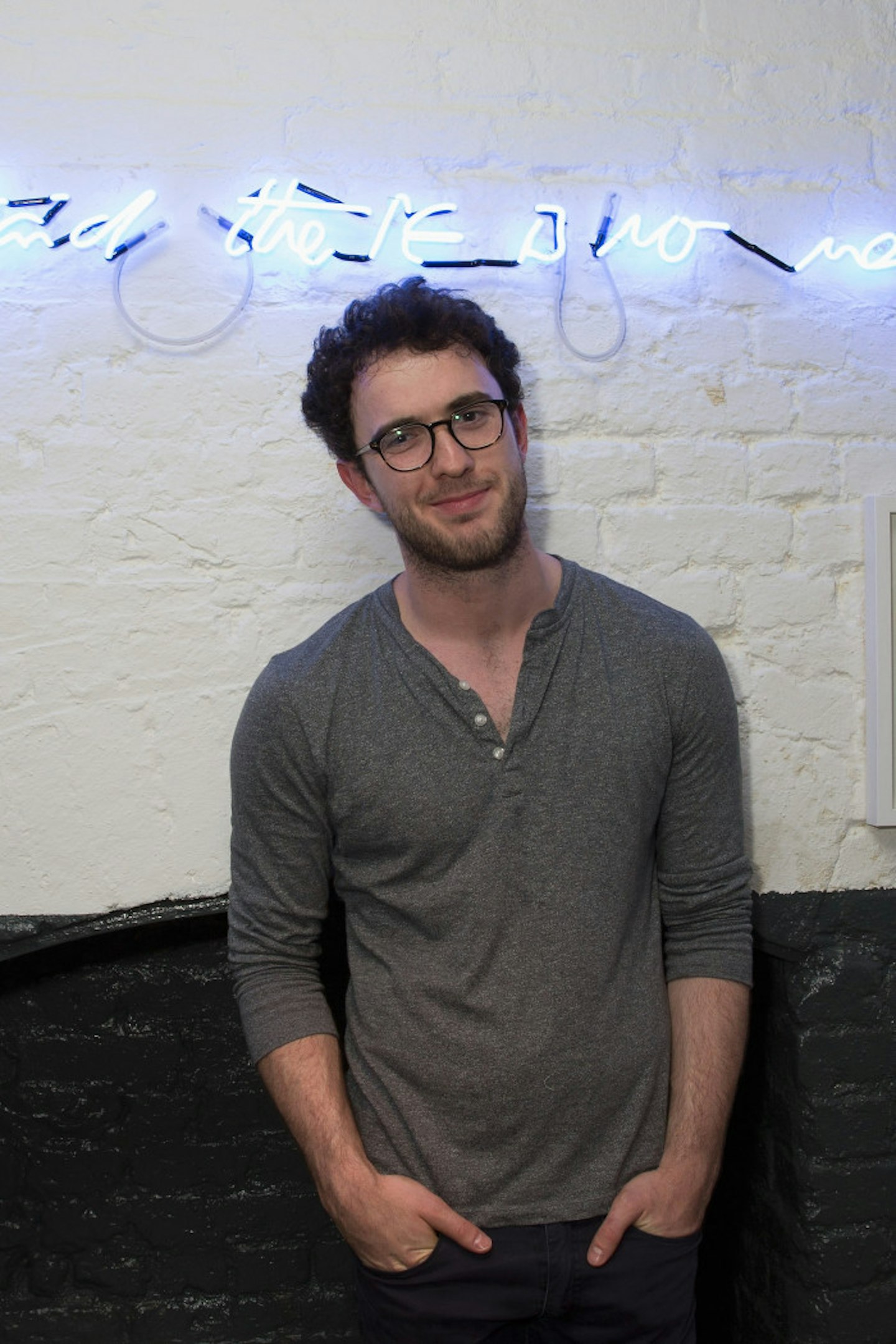 Josef O'Connor with his artwork
