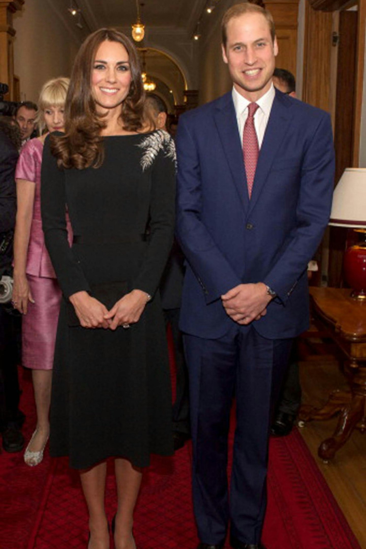 54-53. Duke and Duchess looking proper at a state reception at Government House in Wellington, New Zealand.