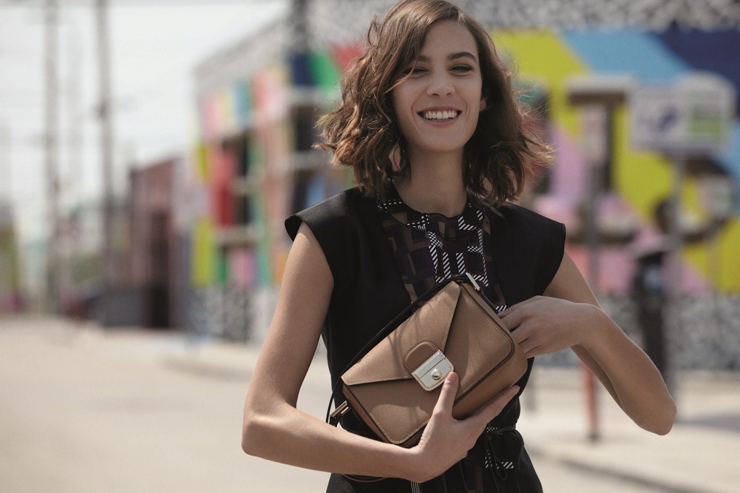 Alexa Chung in her third Longchamp campaign