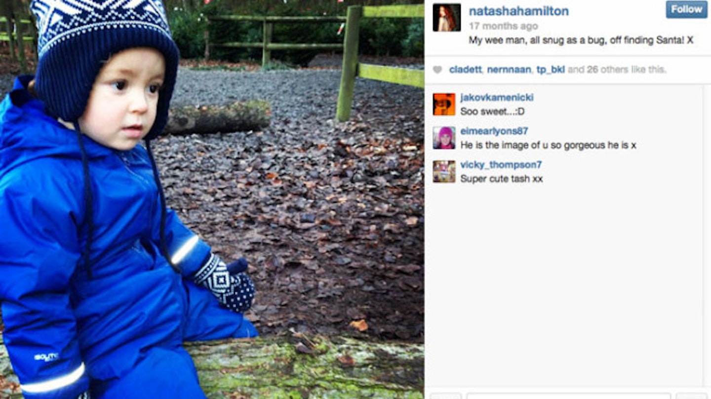 Natasha Hamilton shared this adorable photo of Alfie on Instagram