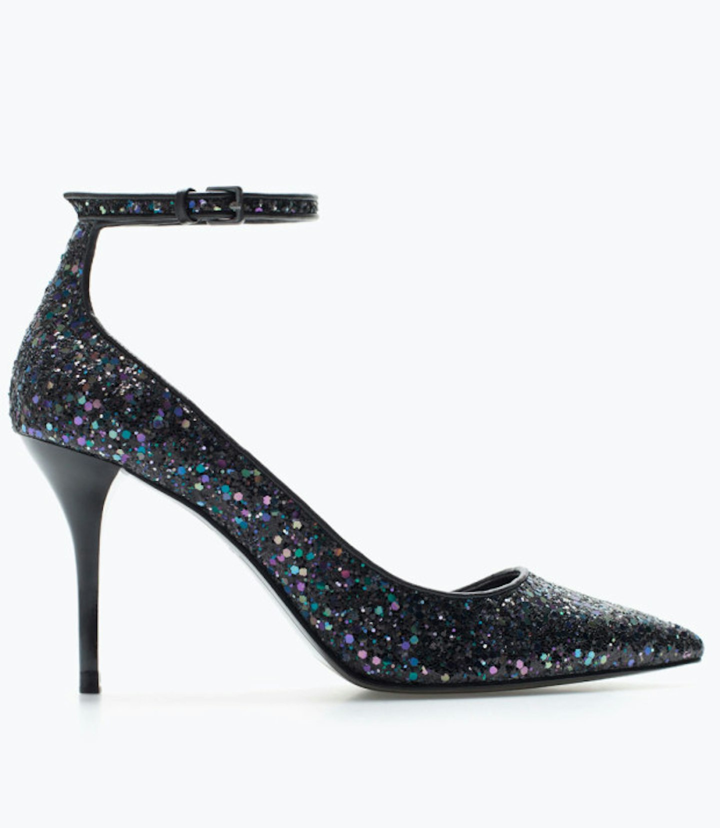 Glitter ankle strap courts