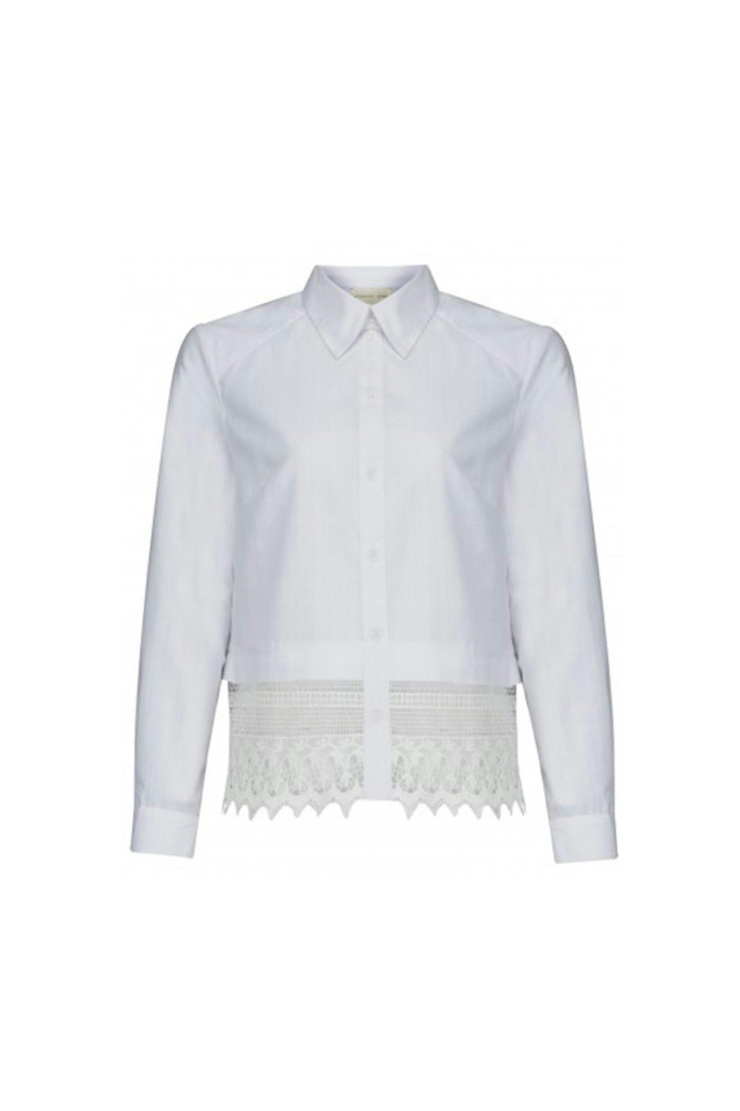 An update on the classic white shirt with pretty lace detailing.