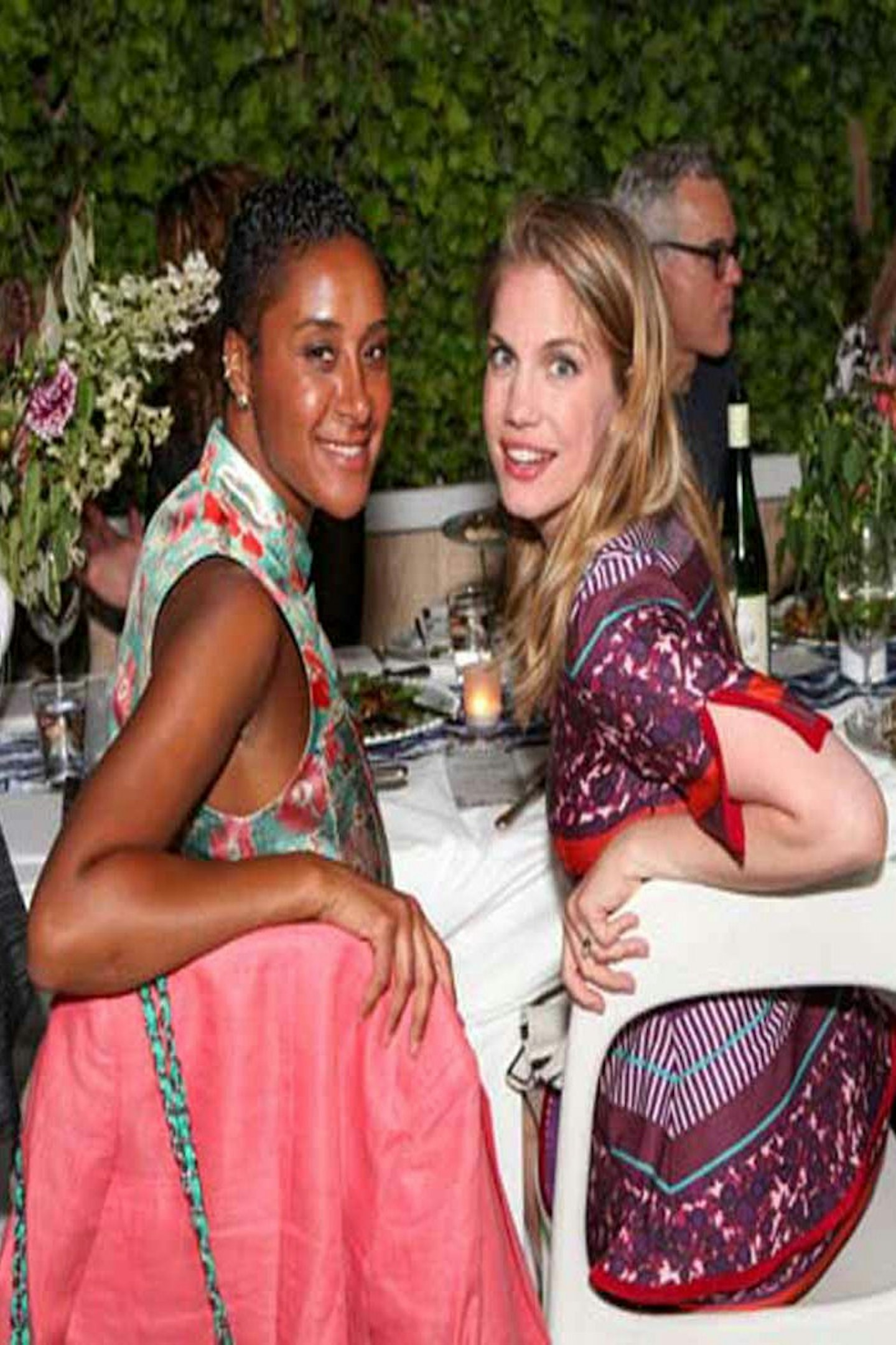 Kimberly Chandler and Anna Chlumsky at the Farfetch x Suno SS15 dinner