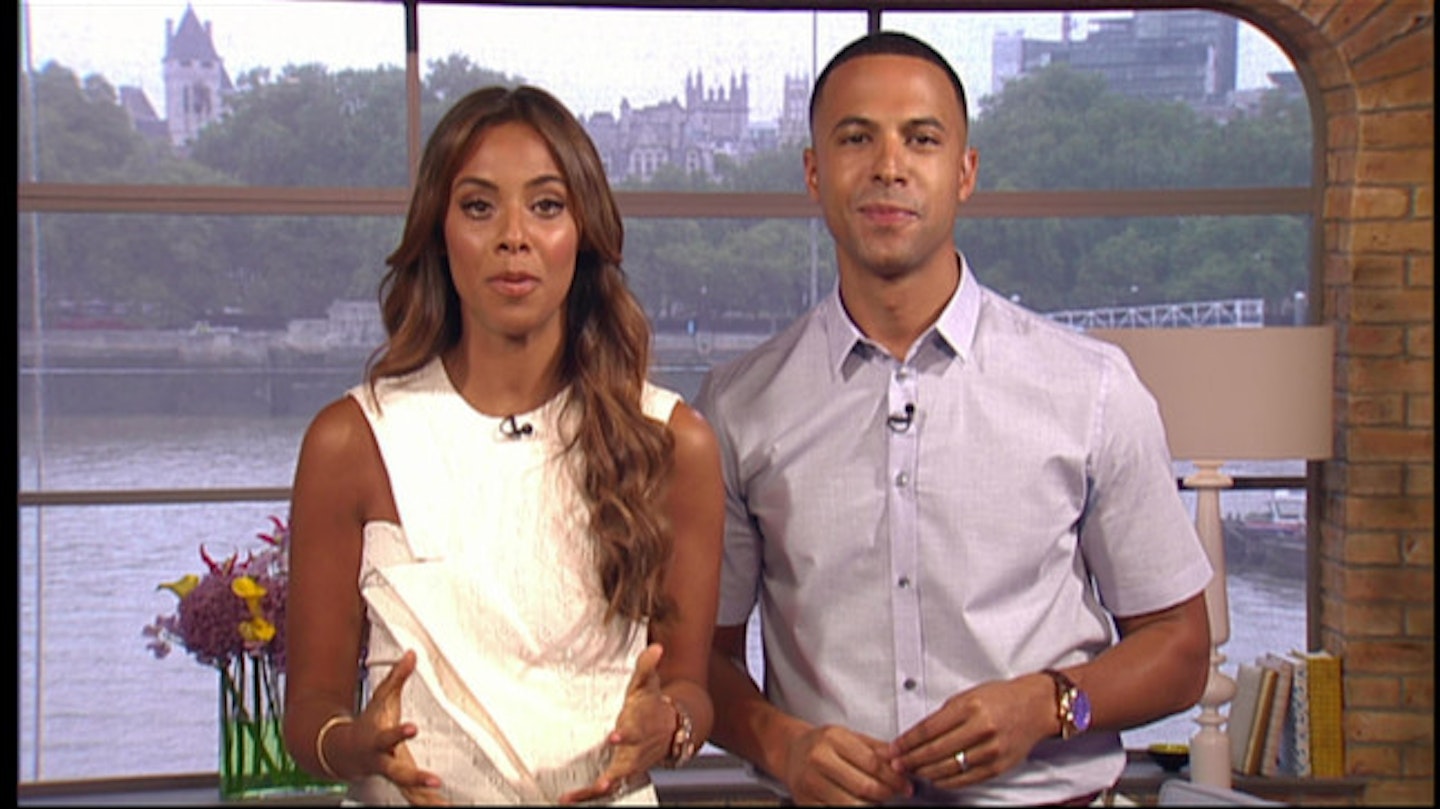 Rochelle presenting This Morning with husband Marvin