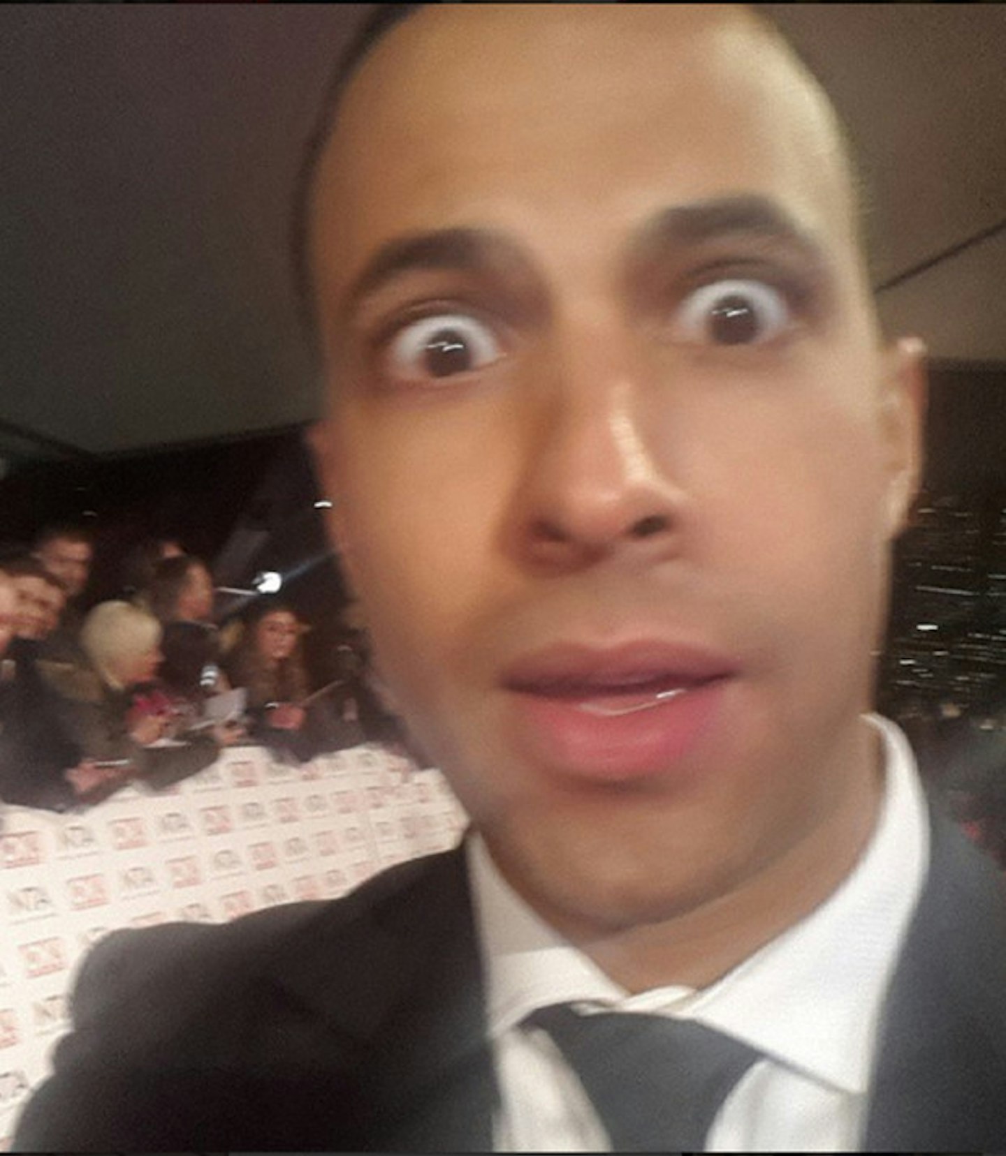 Marvin Humes' selfie face is immense