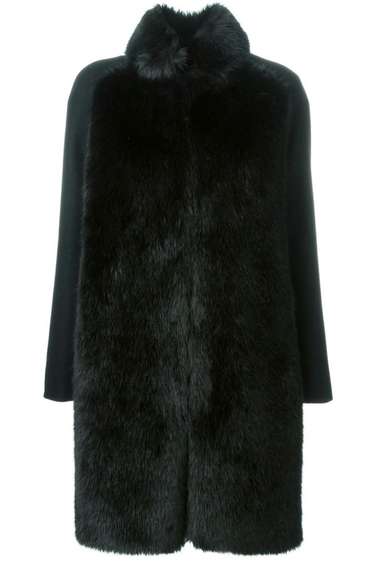 GIAMBA Faux Fur Panelled Coat