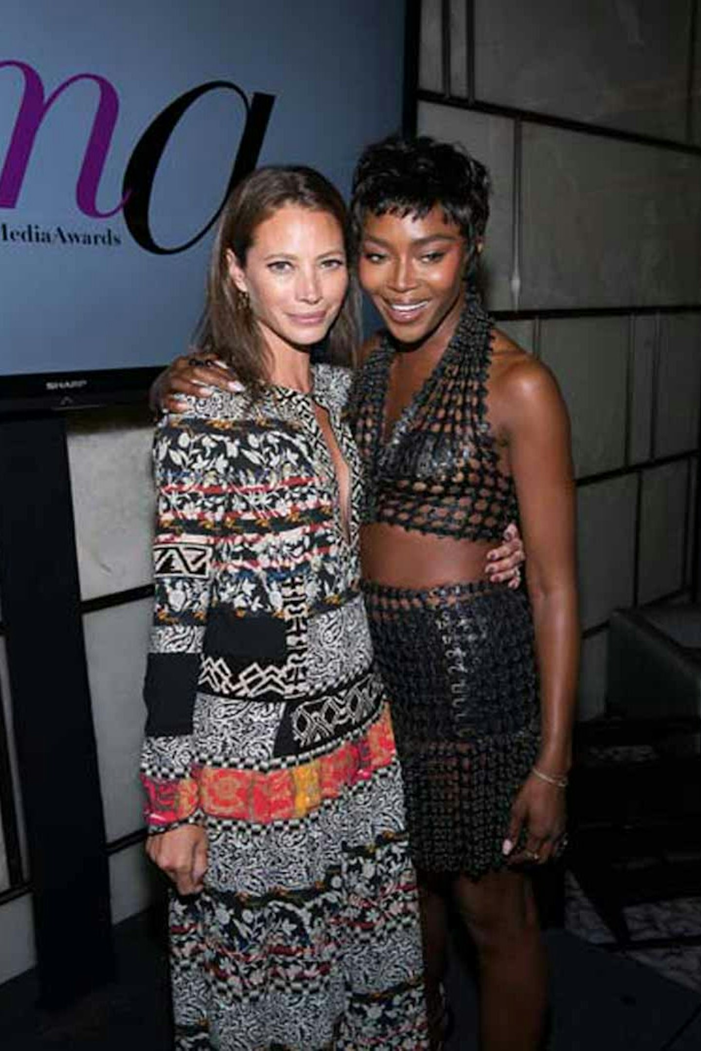 Naomi Campbell and Christy Turlington at Fashion Media Awards, New York - 5 September 2014