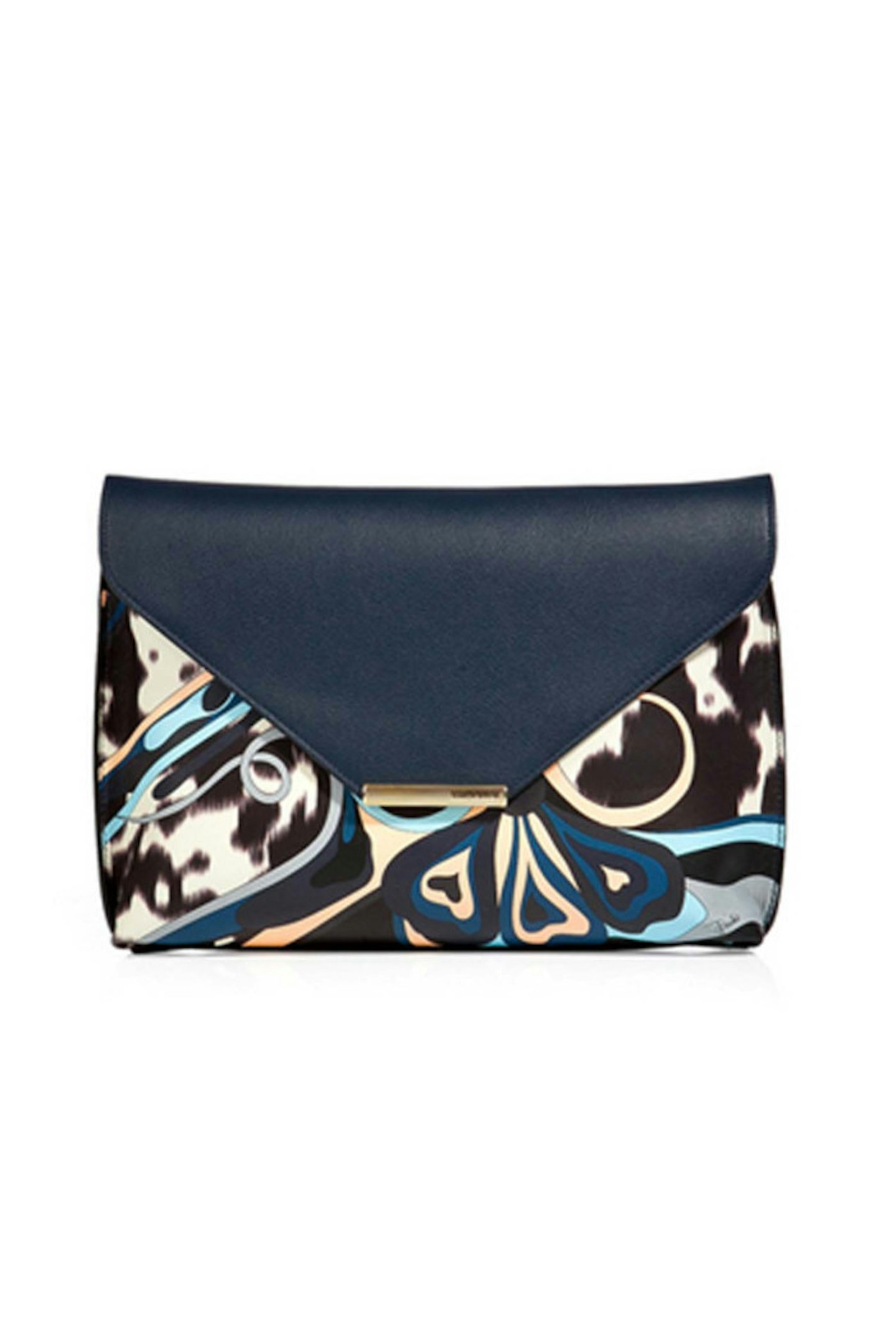 4. Graphic print fur and leather clutch, £815, Emilio Pucci at stylebop.com