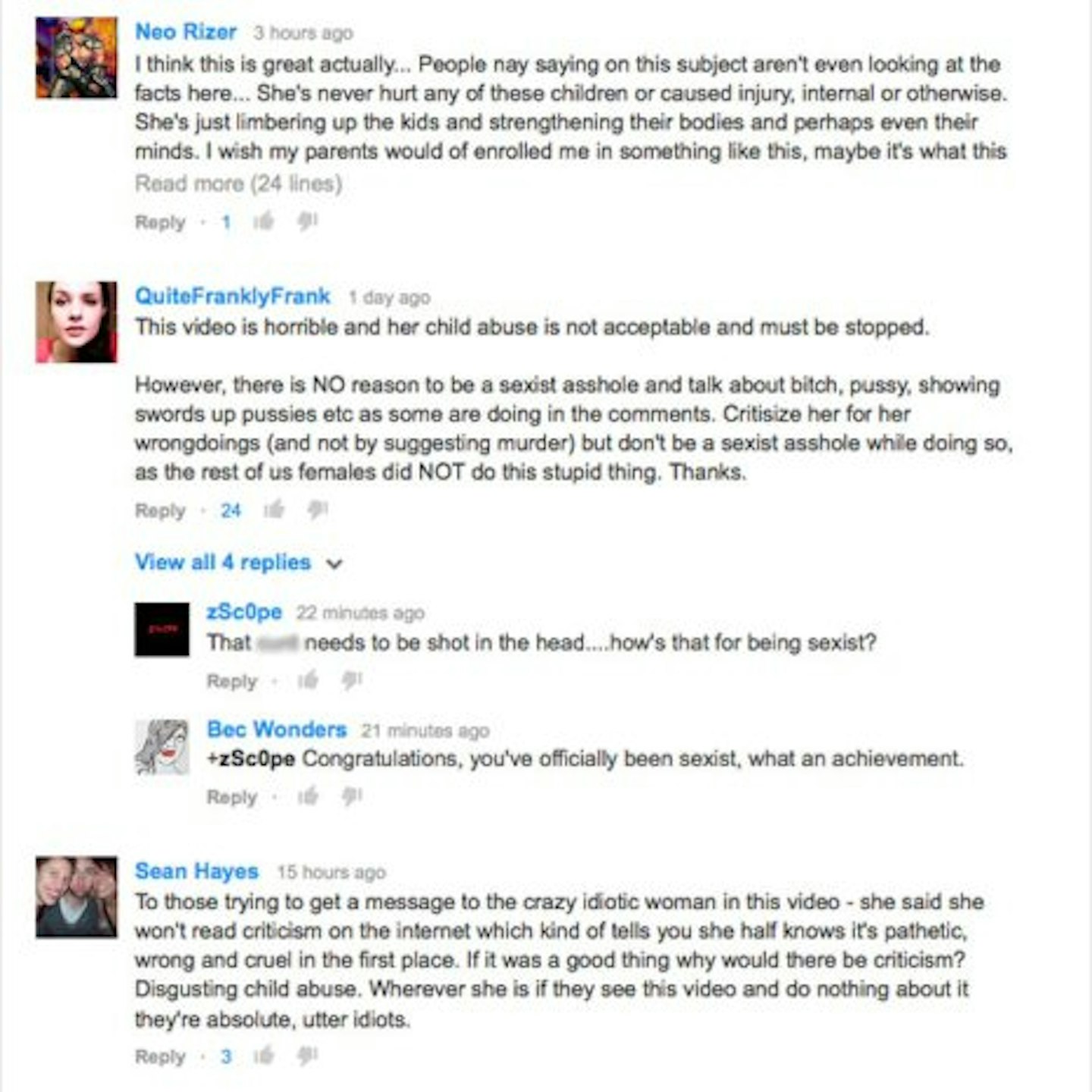 Comments on YouTube have been mixed
