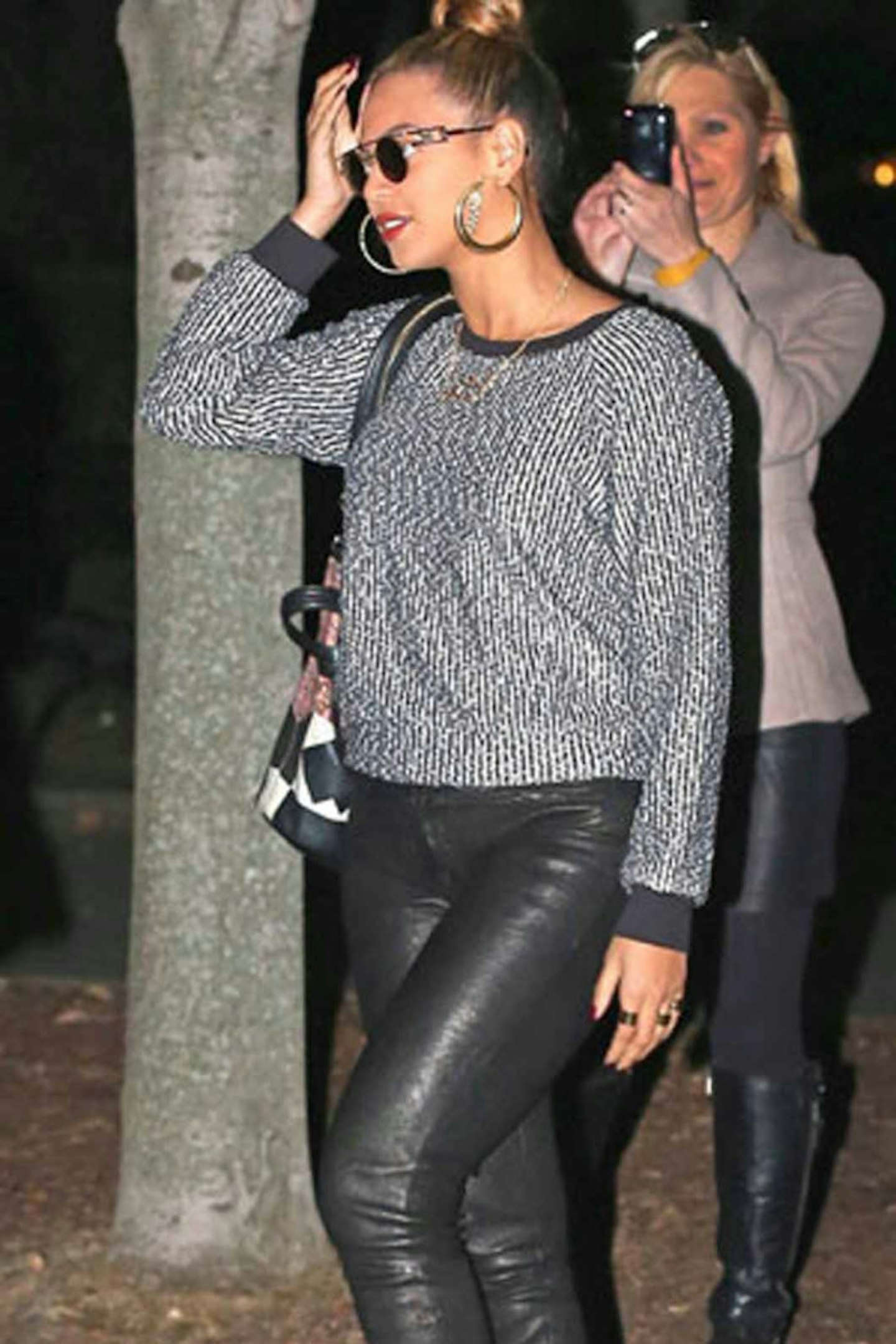 Beyonce style leather leggings 2012