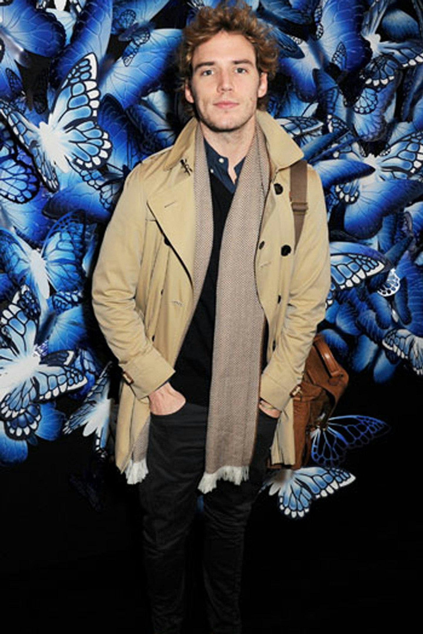 Sam Claflin at Mulberry