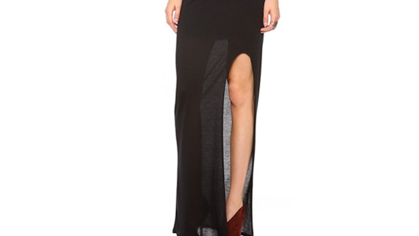 Helmut Lang's Black Split Skirt