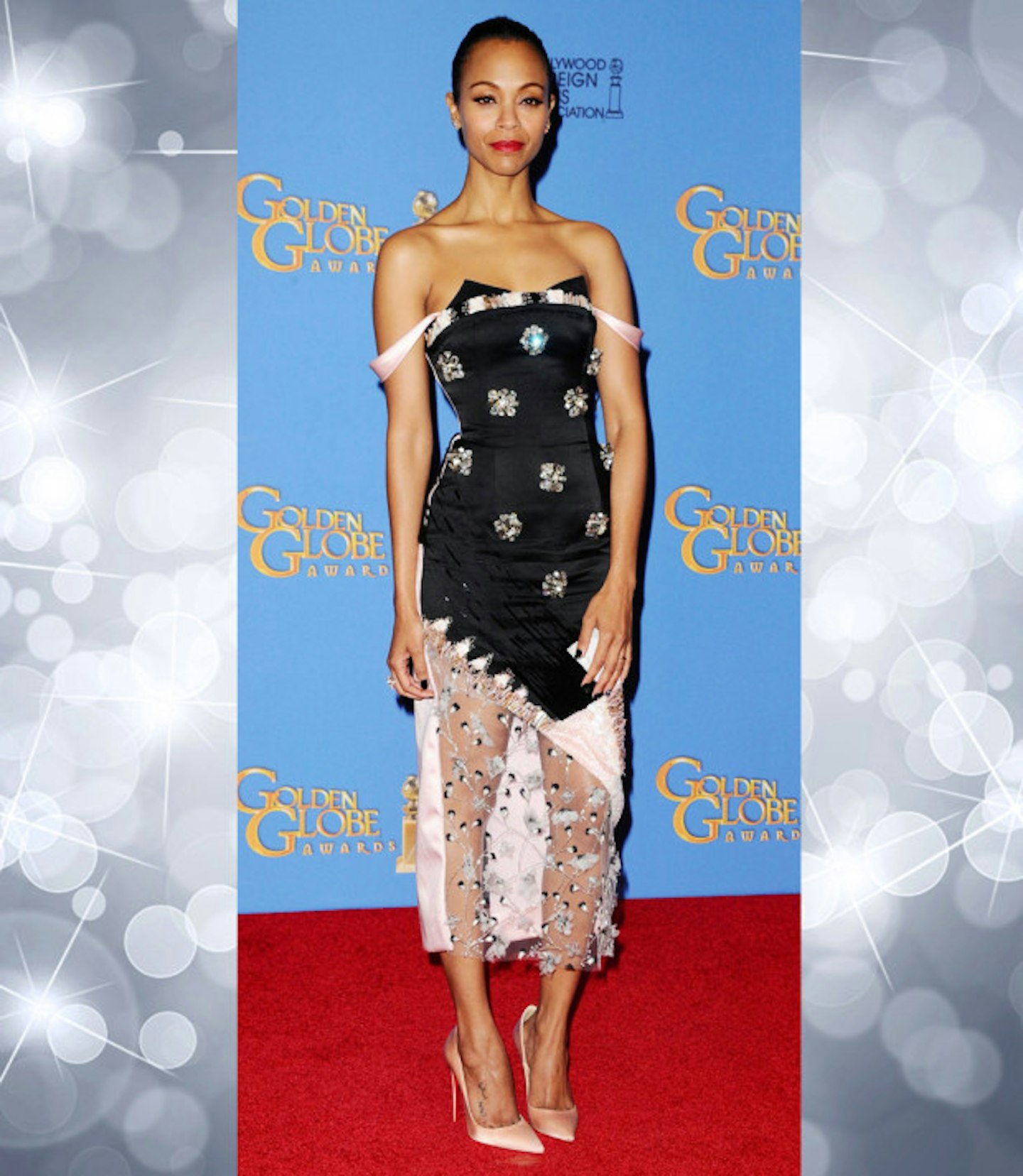 Zoe Saldana in Prabal Gurung