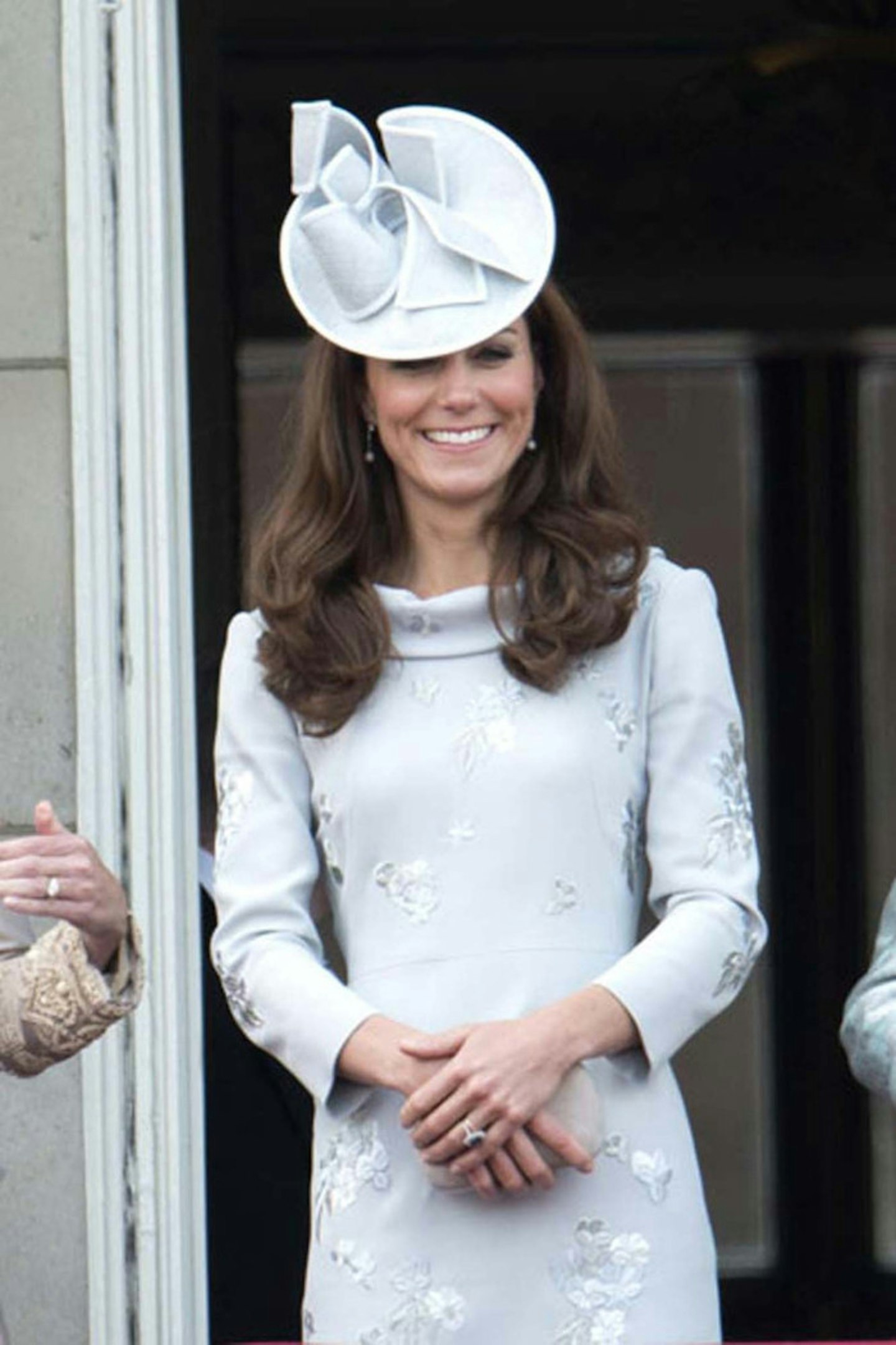 Kate Middleton wears an Erdem dress at The Trooping of The Colour, 16 June 2012