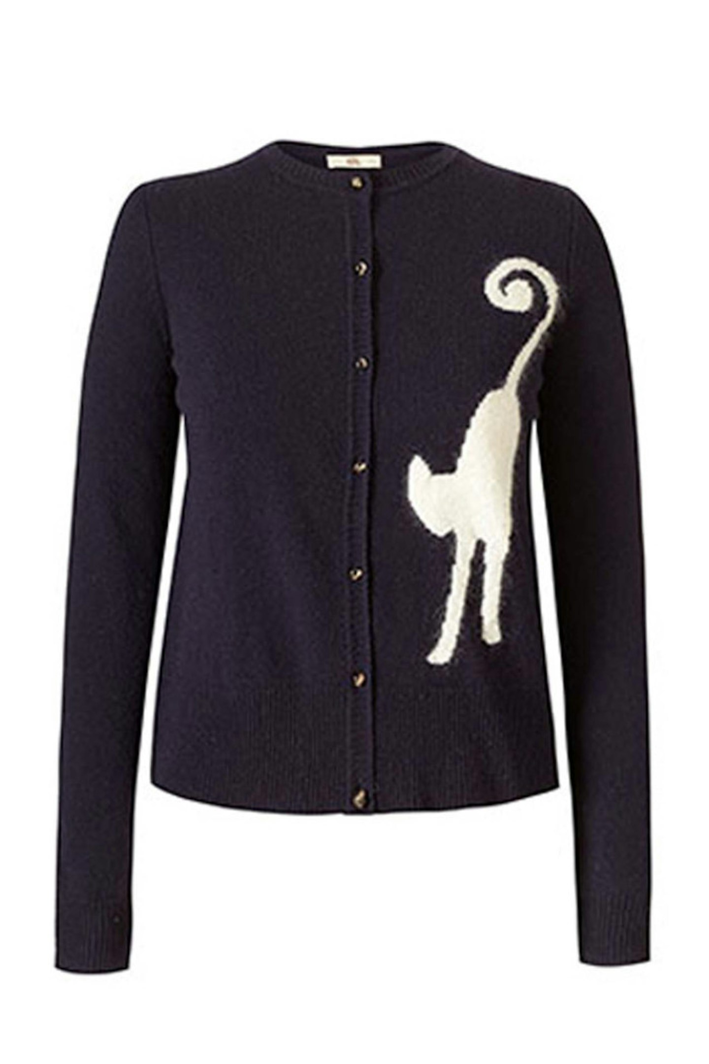 15. Navy wool cardigan, £159.20, Orla Kiely