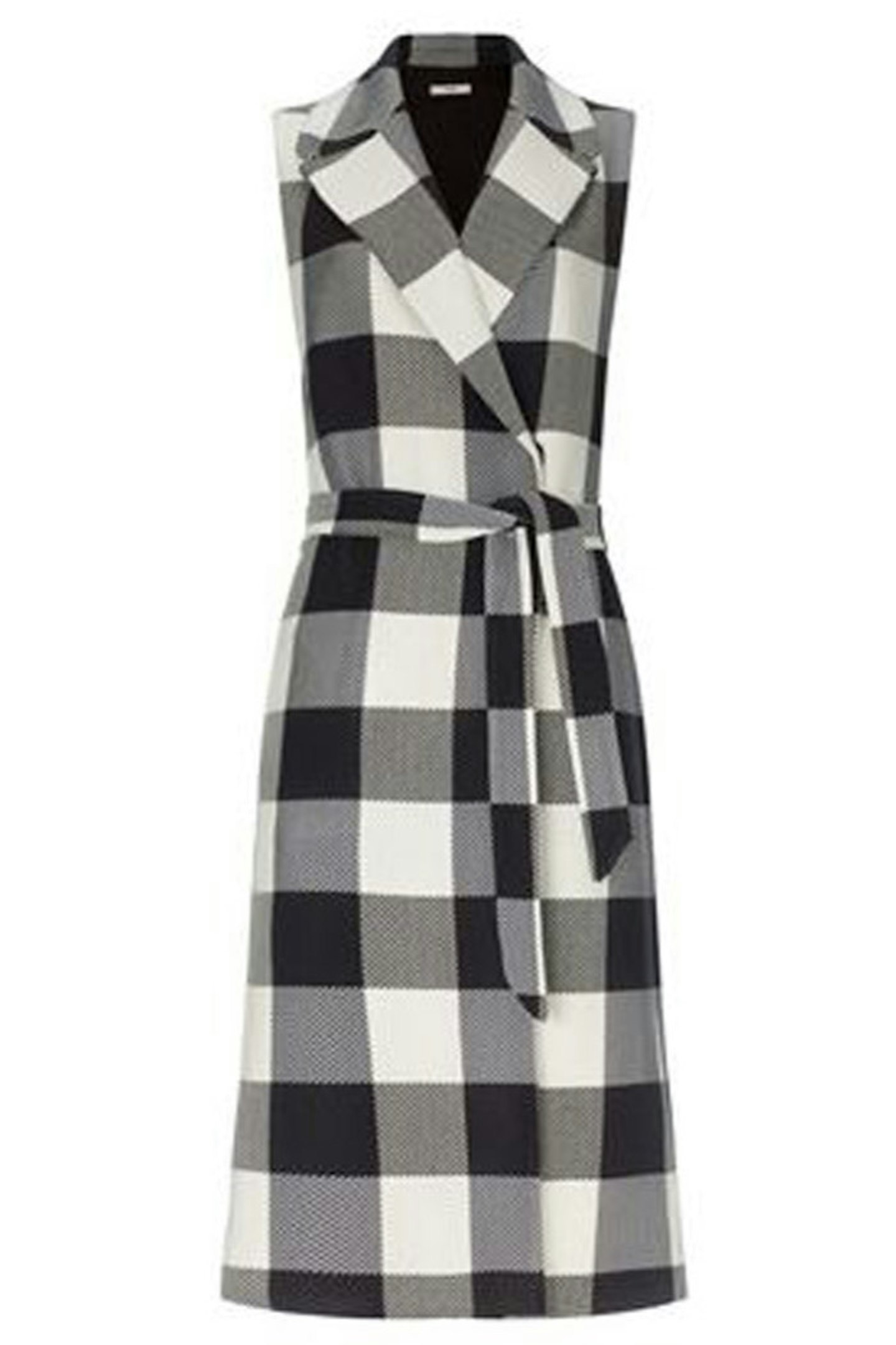 Invest in this sleeveless coat perfect for transitional dressing.