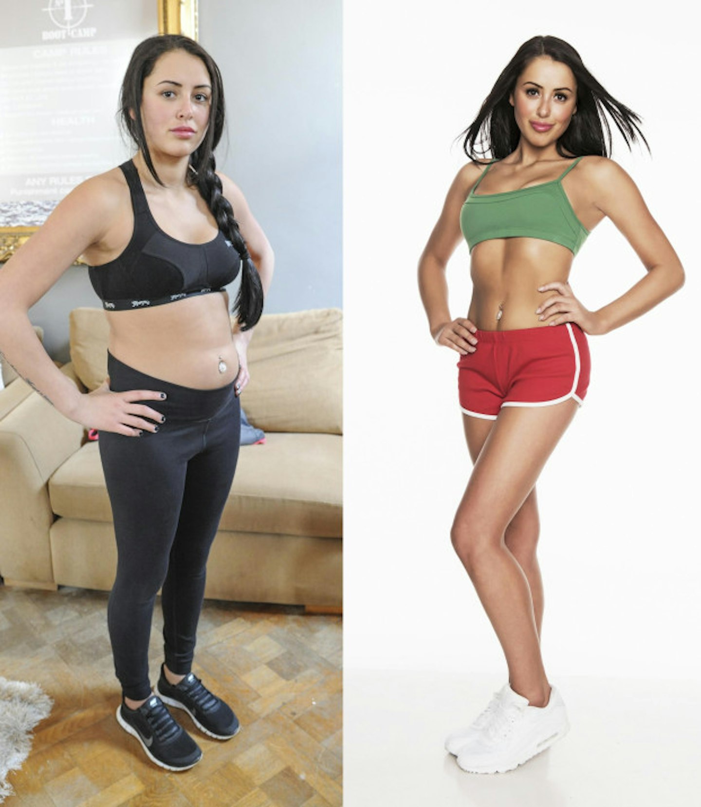 Marnie Simpson weight loss side-by-side 2