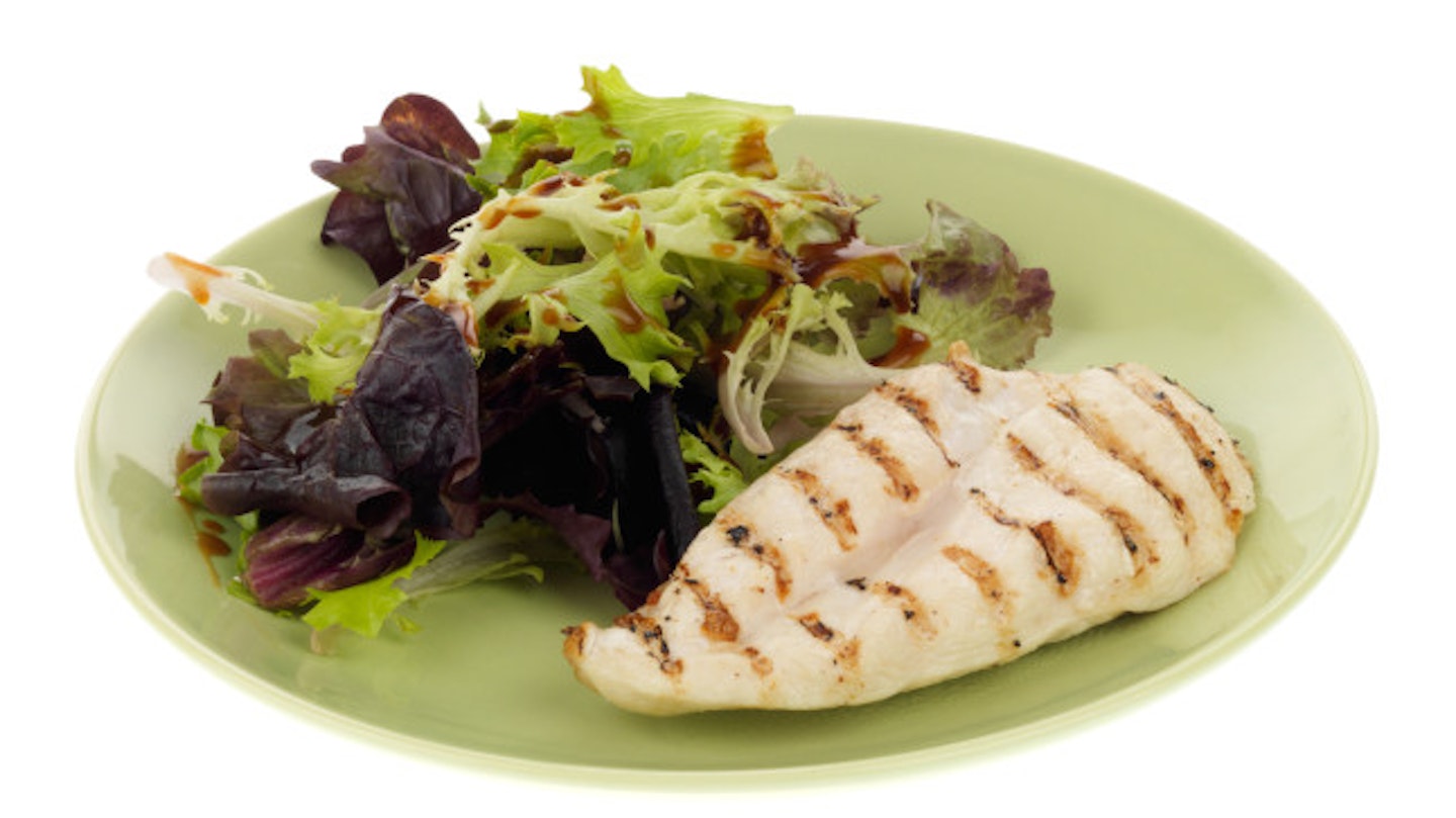 DO aim for around 40 per cent of your calories each day to come from lean protein, such as tuna steaks, beans and chicken breast.