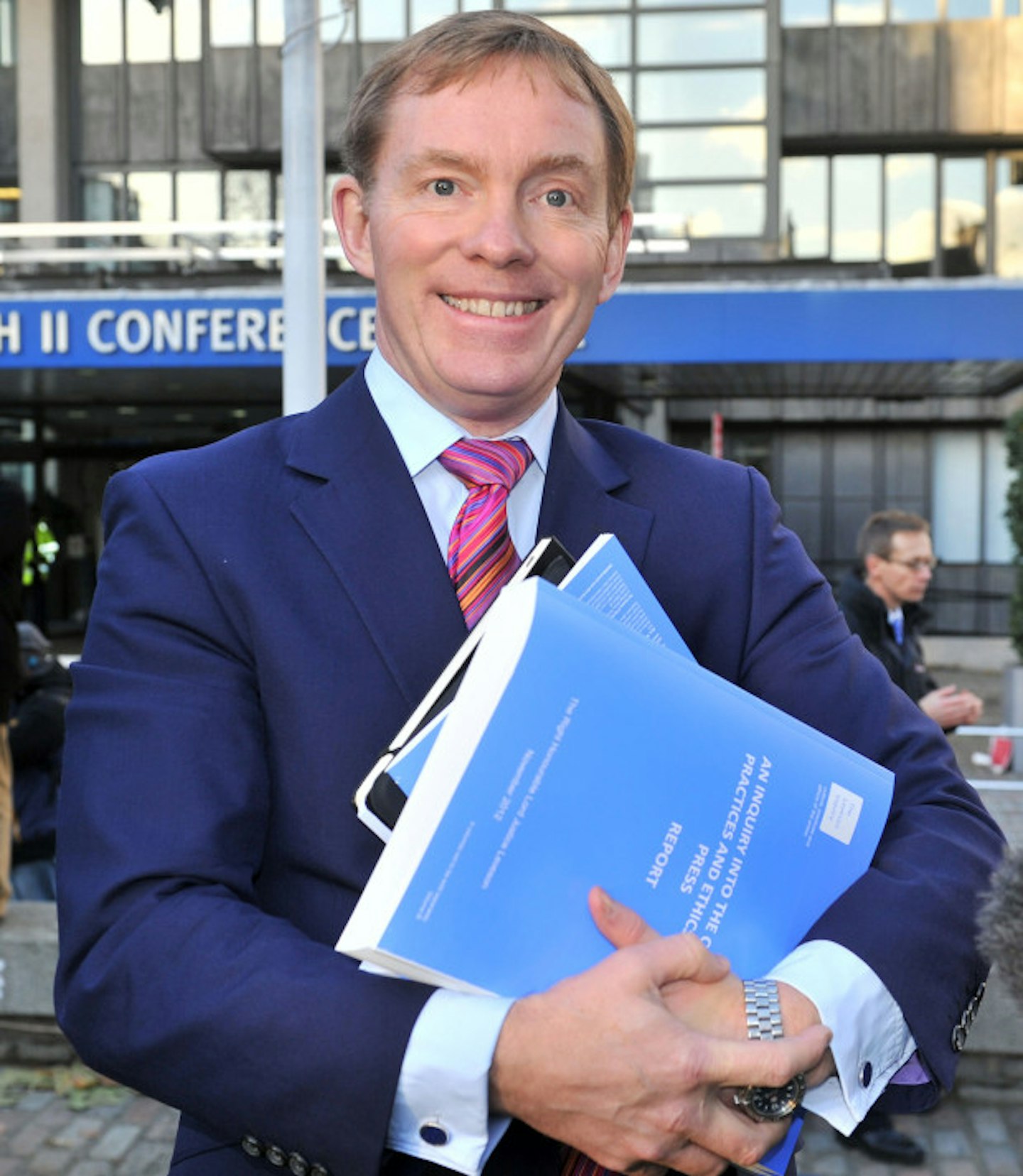 Here's a pic of Chris Bryant having a whale of a time at the Leveson enquiry