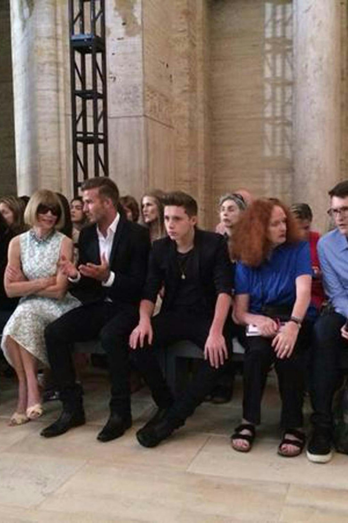 @carolynasome: The FROW @victoriabeckham . Show about to start #NYFW