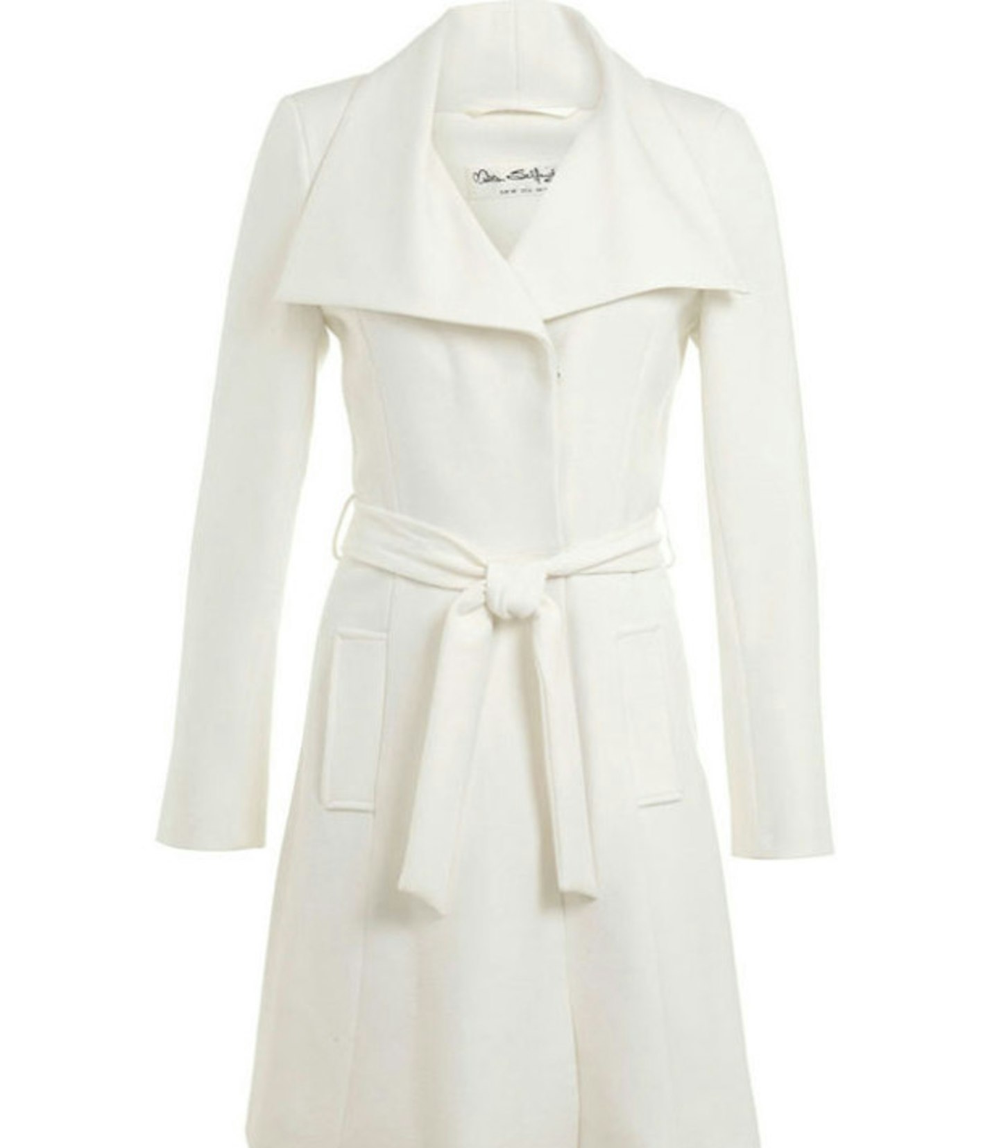A white coat is totes alright for a wedding