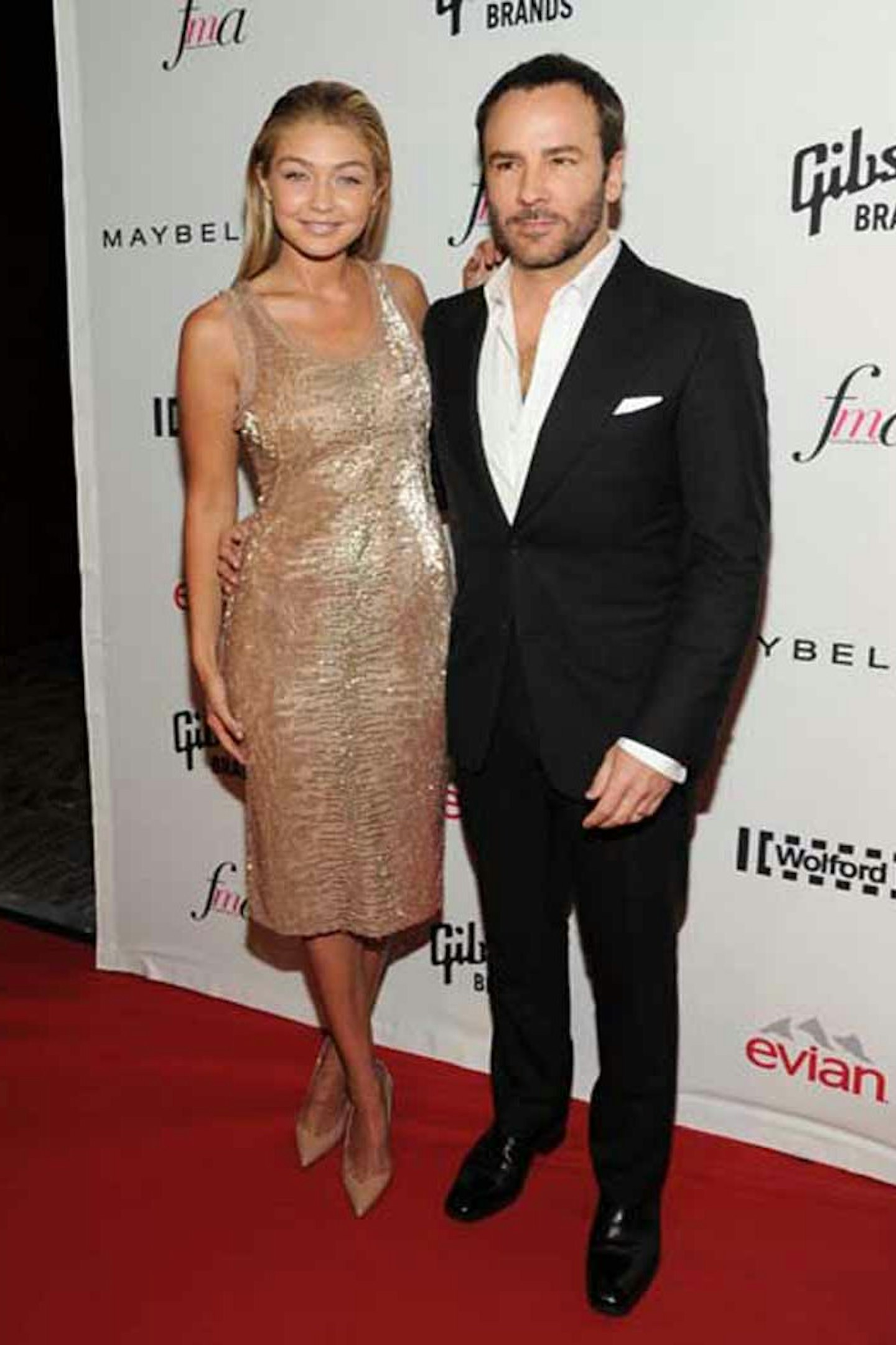 Gigi Hadid and Tom Ford at Fashion Media Awards, New York - 5 September 2014