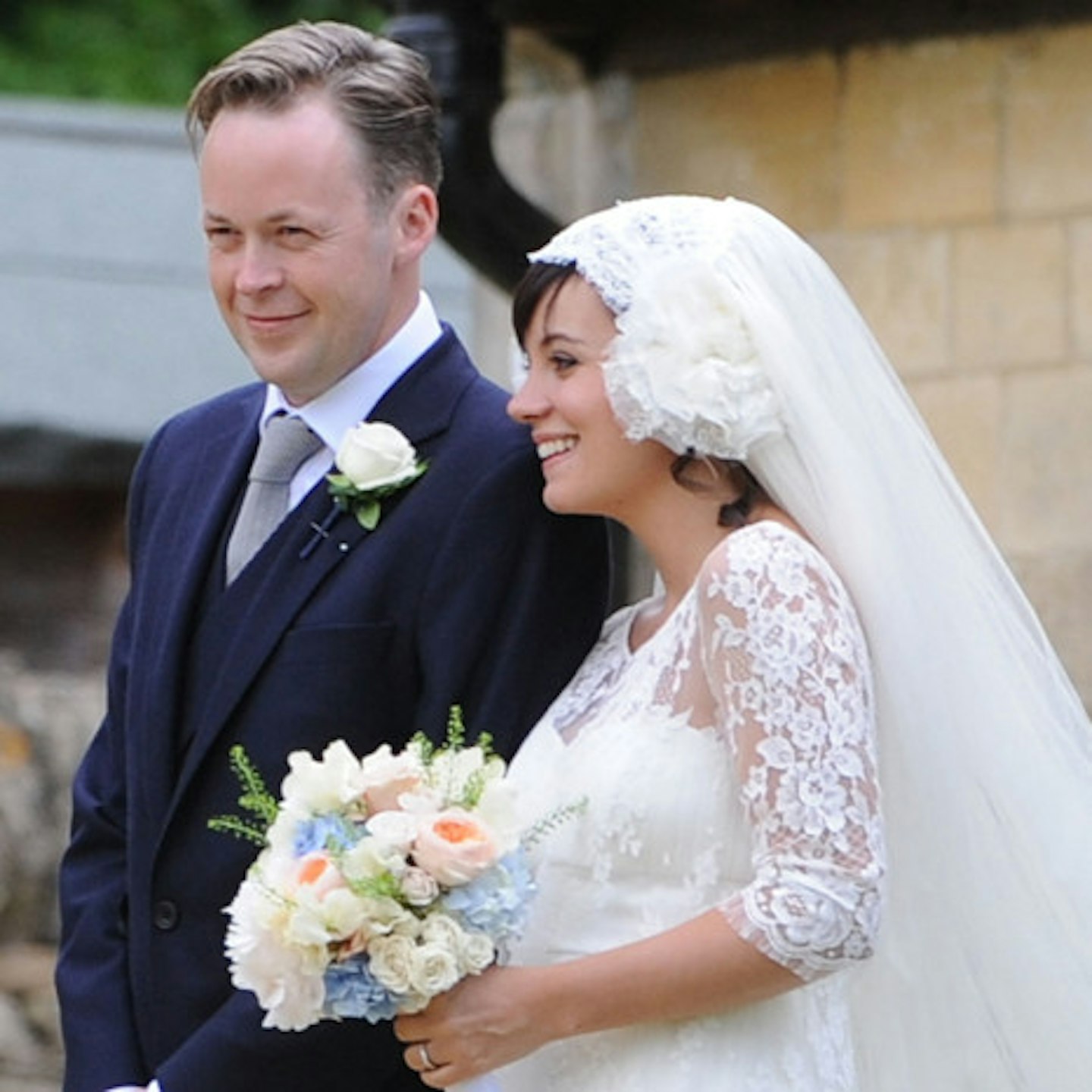 Lily Allen on her wedding day