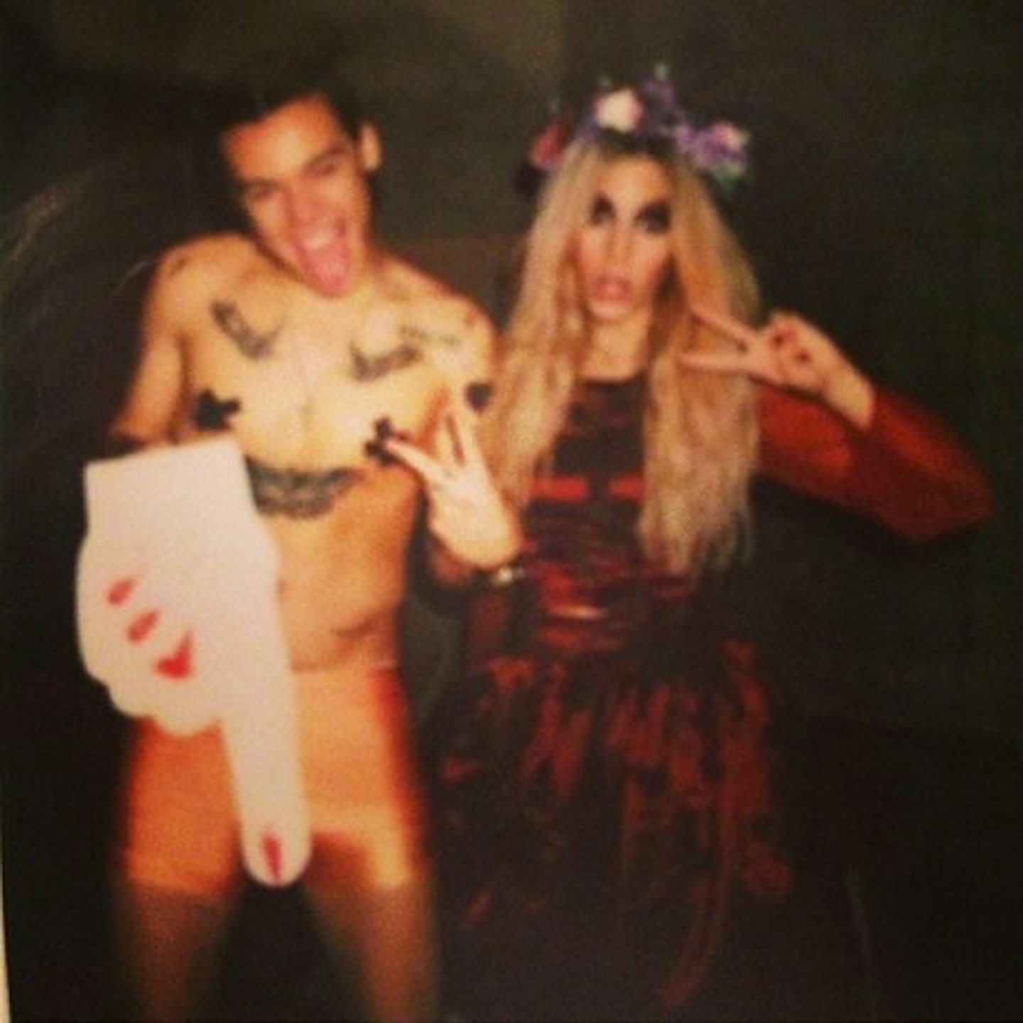 Harry posed with his friend Lou for an Instagram snap