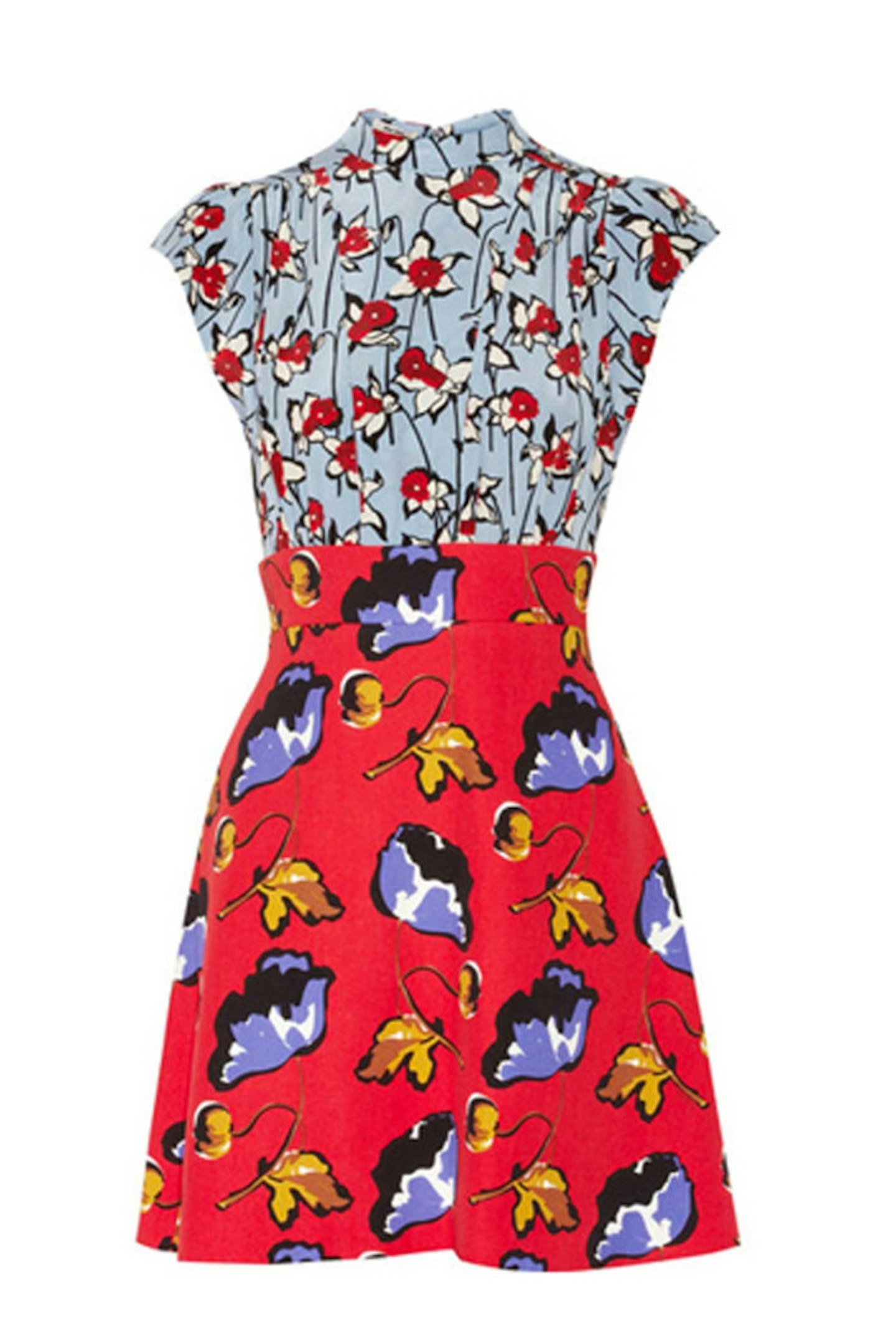 40. Printed silk and cady mini dress, £1465, Miu Miu at Net-A-Porter