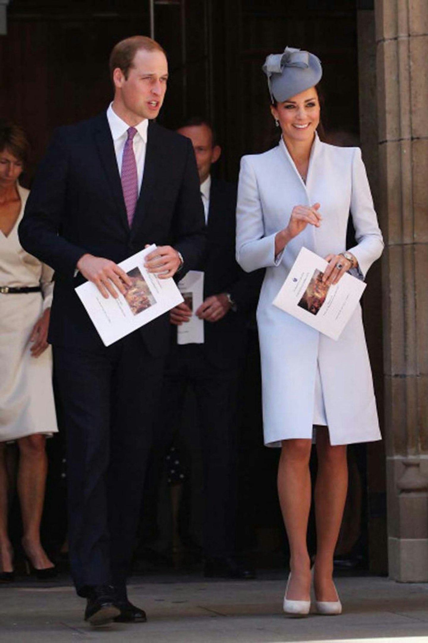 The Duchess of Cambridge in Alexander McQueen at Easter service, Australia, 20 April 2014