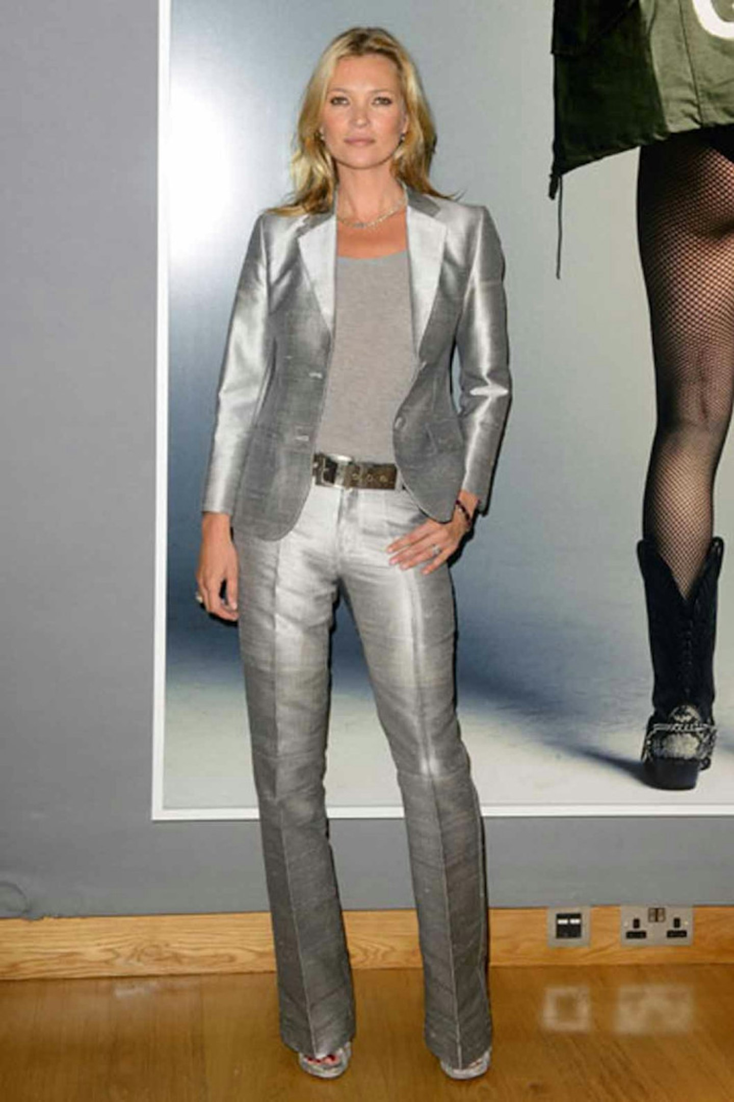 13Kate Moss style silver suit kate moss the collection london