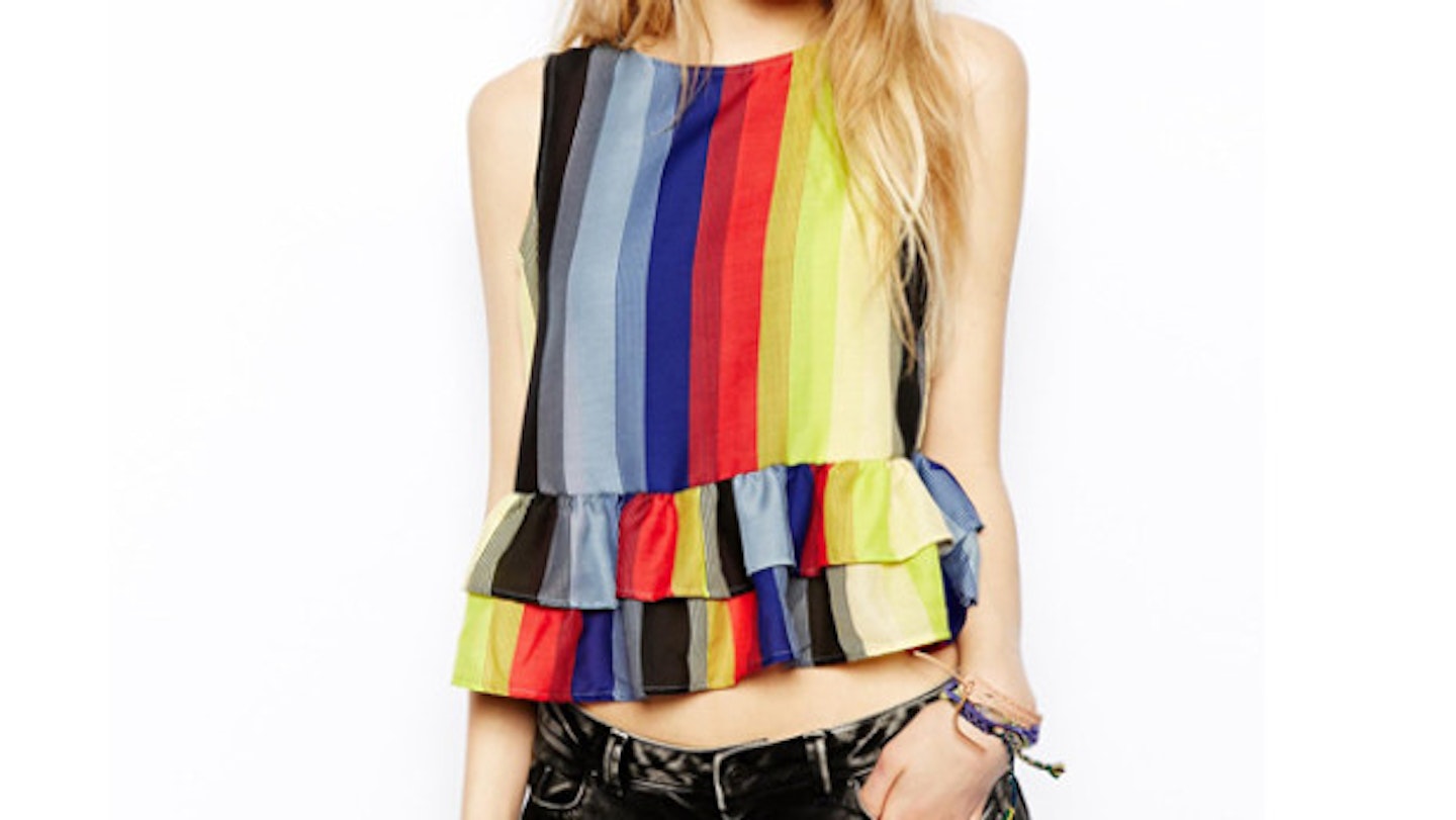 ASOS Striped Peplum Tank