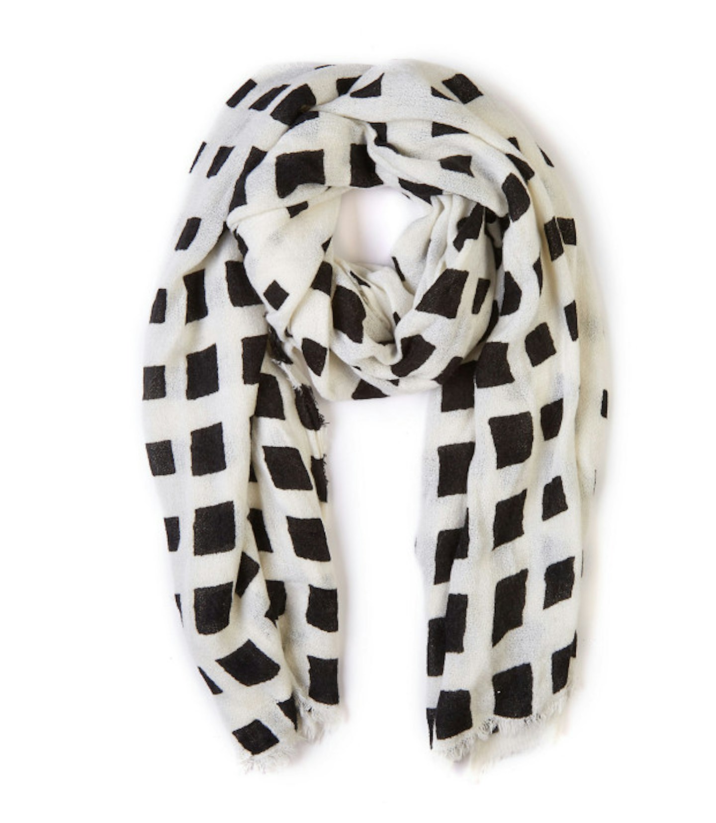 Grid print scarf