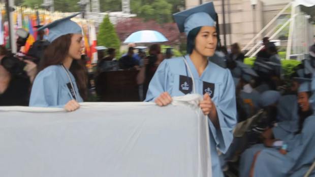 Girl Protesting Campus Rape Graduates From College. Takes Mattress Too.