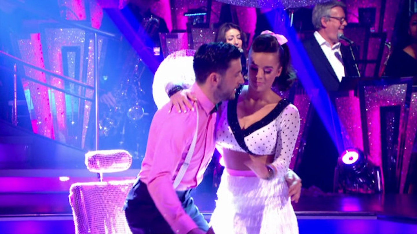 Sean is said to be annoyed after Georgia and Giovanni ended their routine with a kiss at the weekend