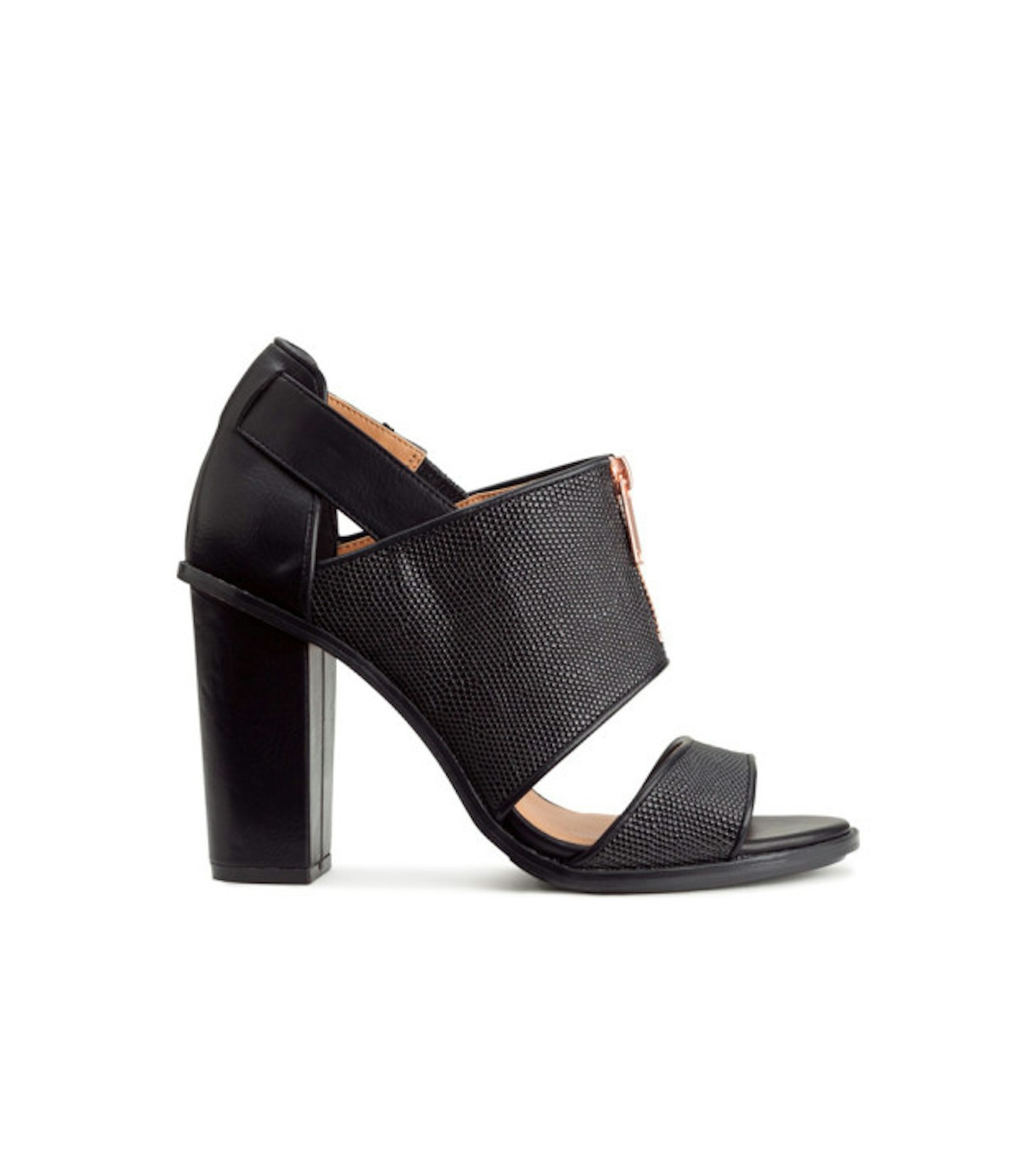 Black strappy heels