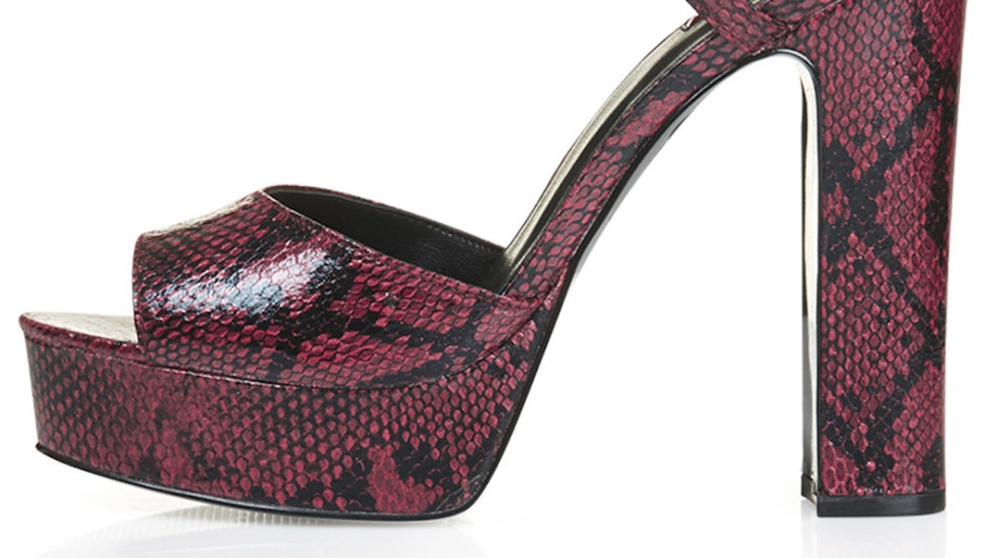 Topshop, Lena Snake Platform Sandals - £56.00