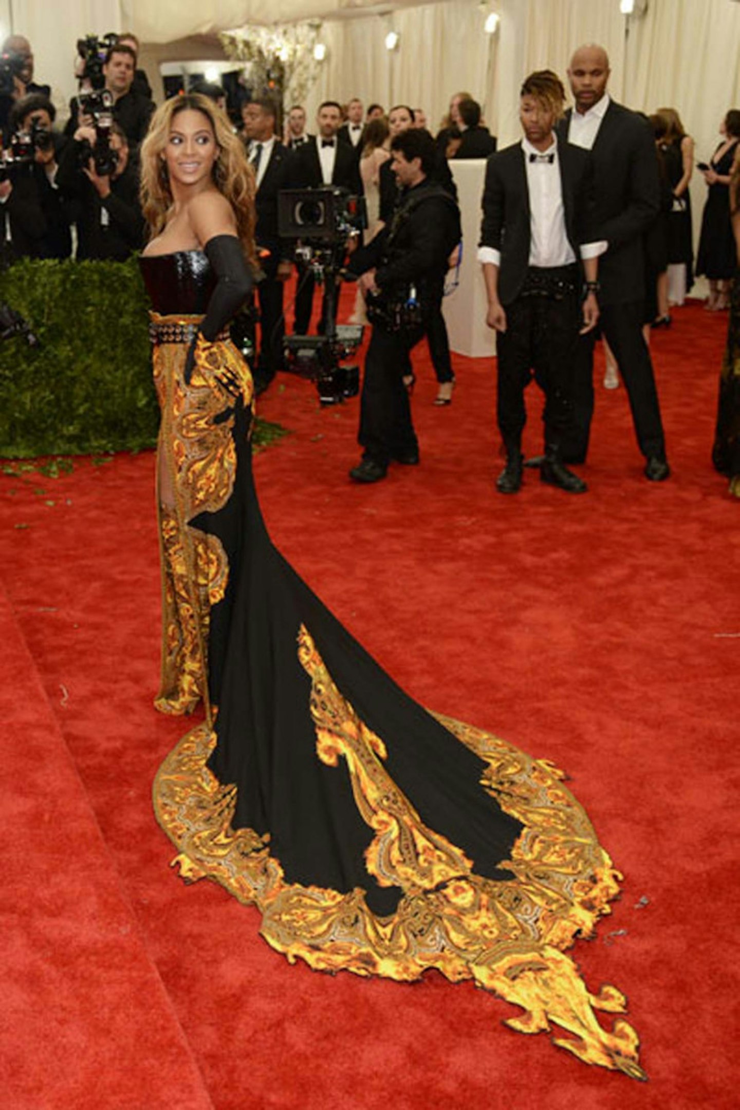 Beyoncu00e9 Knowles in Givenchy Haute Couture by Riccardo Tisci at Met Gala, 6 May 2013