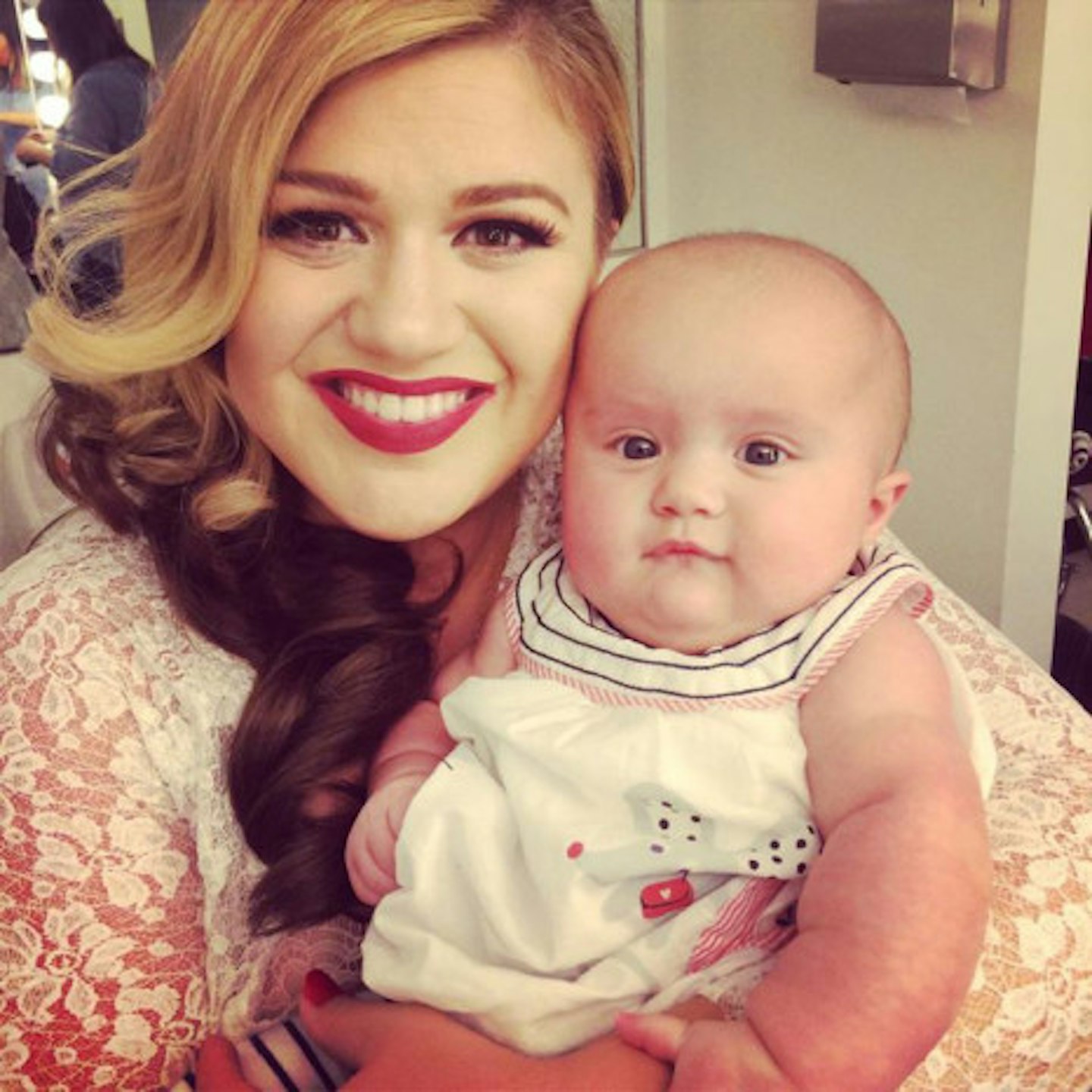 Just look at that smile! And baby River's